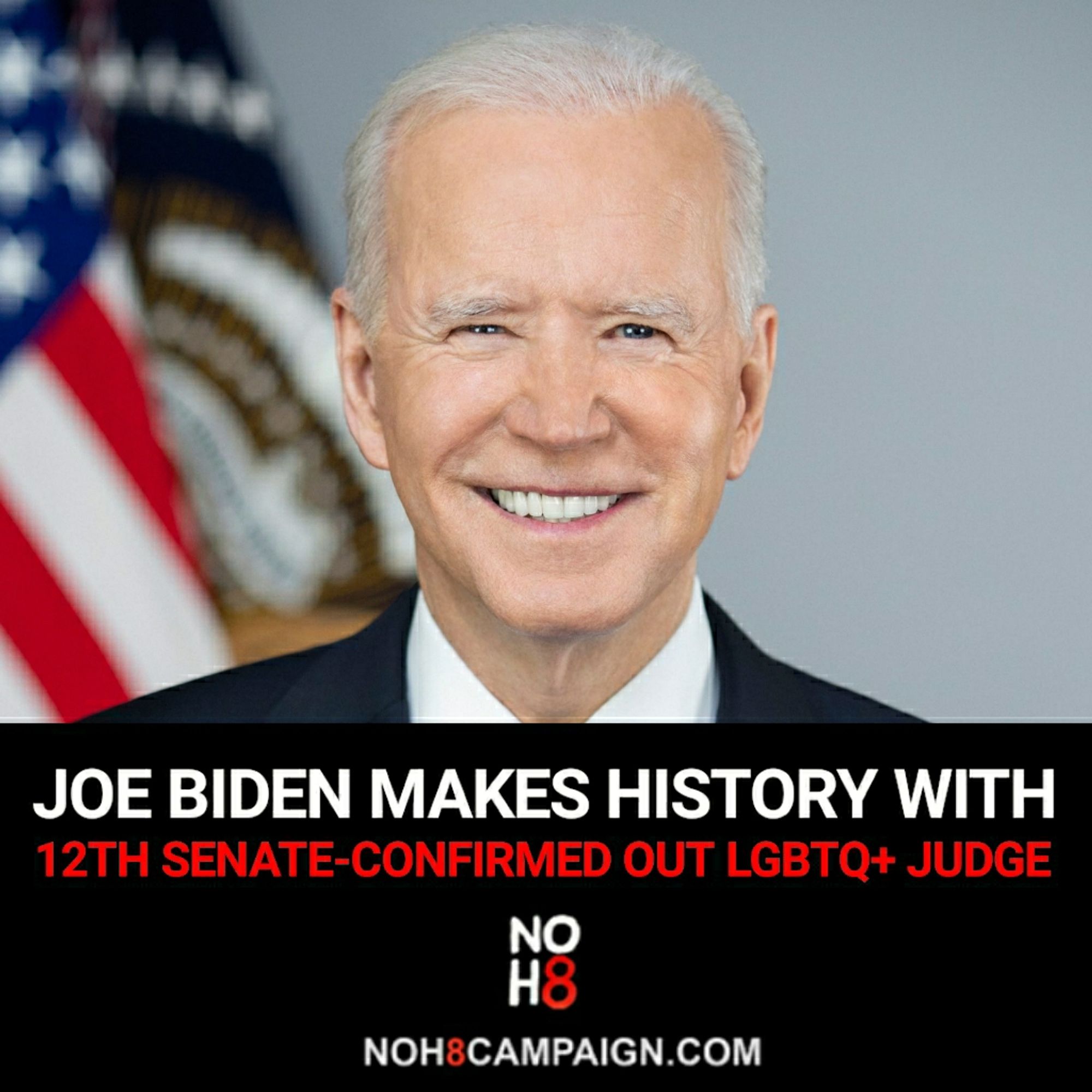 Joe Biden makes history with 12th Senate-confirmed out LGBTQ+ judge #NOH8