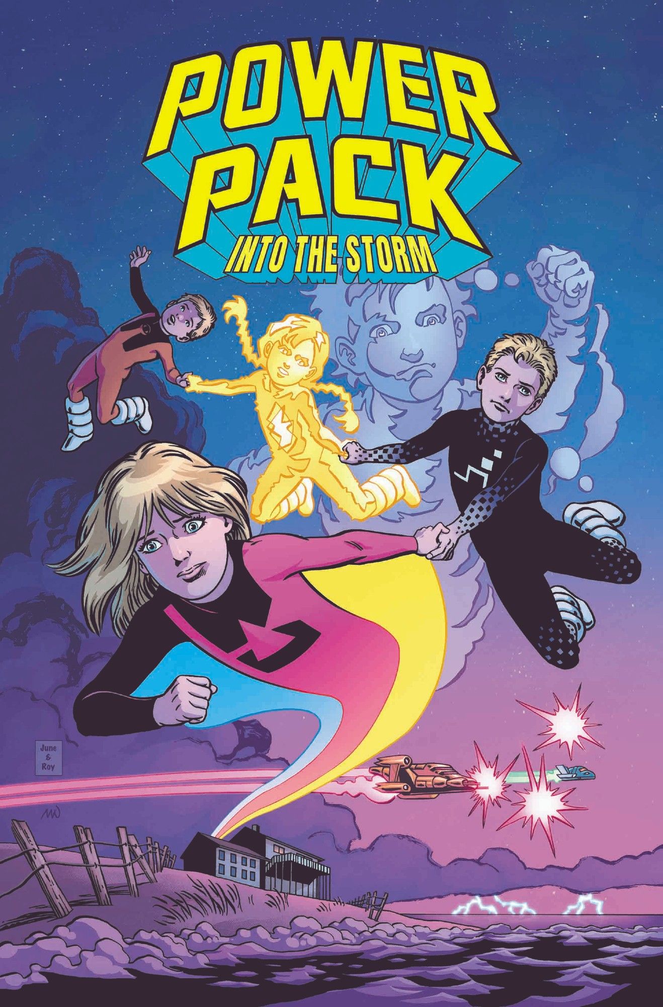 Cover to Power Pack: Into the Storm by June Brigman