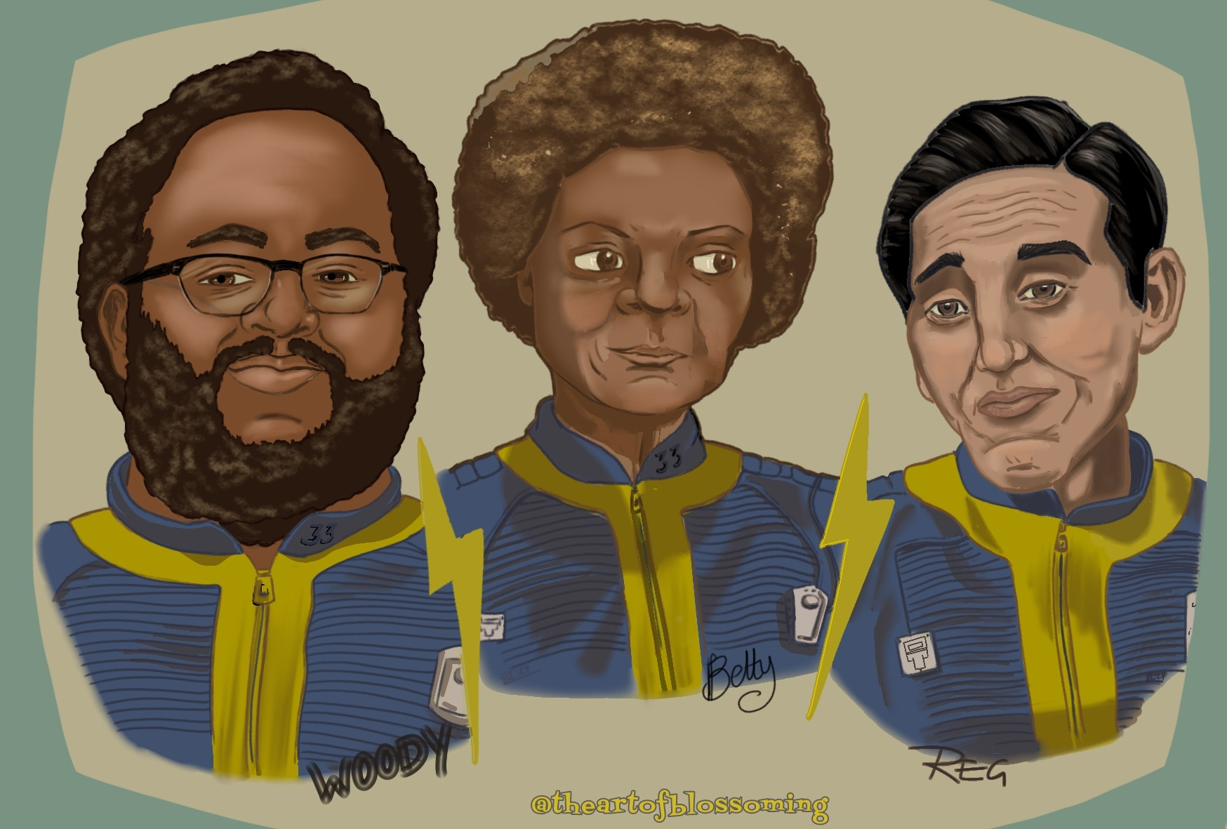 Vault 33's council: Woody Thompson, Betty Pearson and Reg McPhee