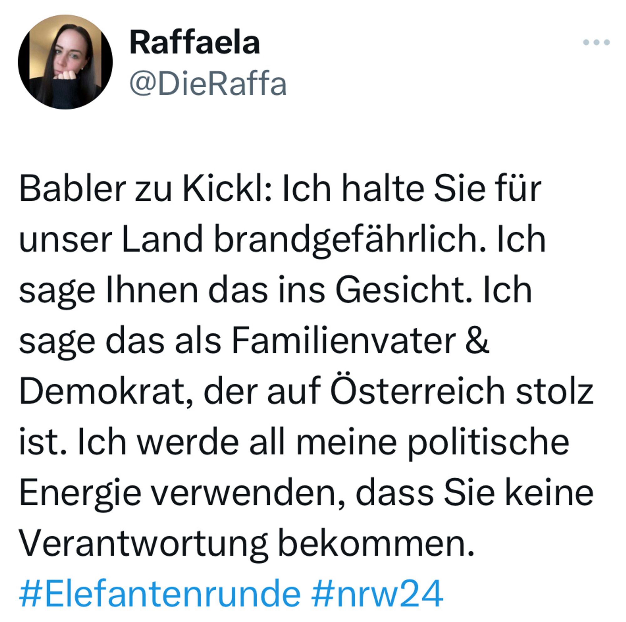 Babler zu Kickl: Ich halte Sie für unser Land brandgefährlich.