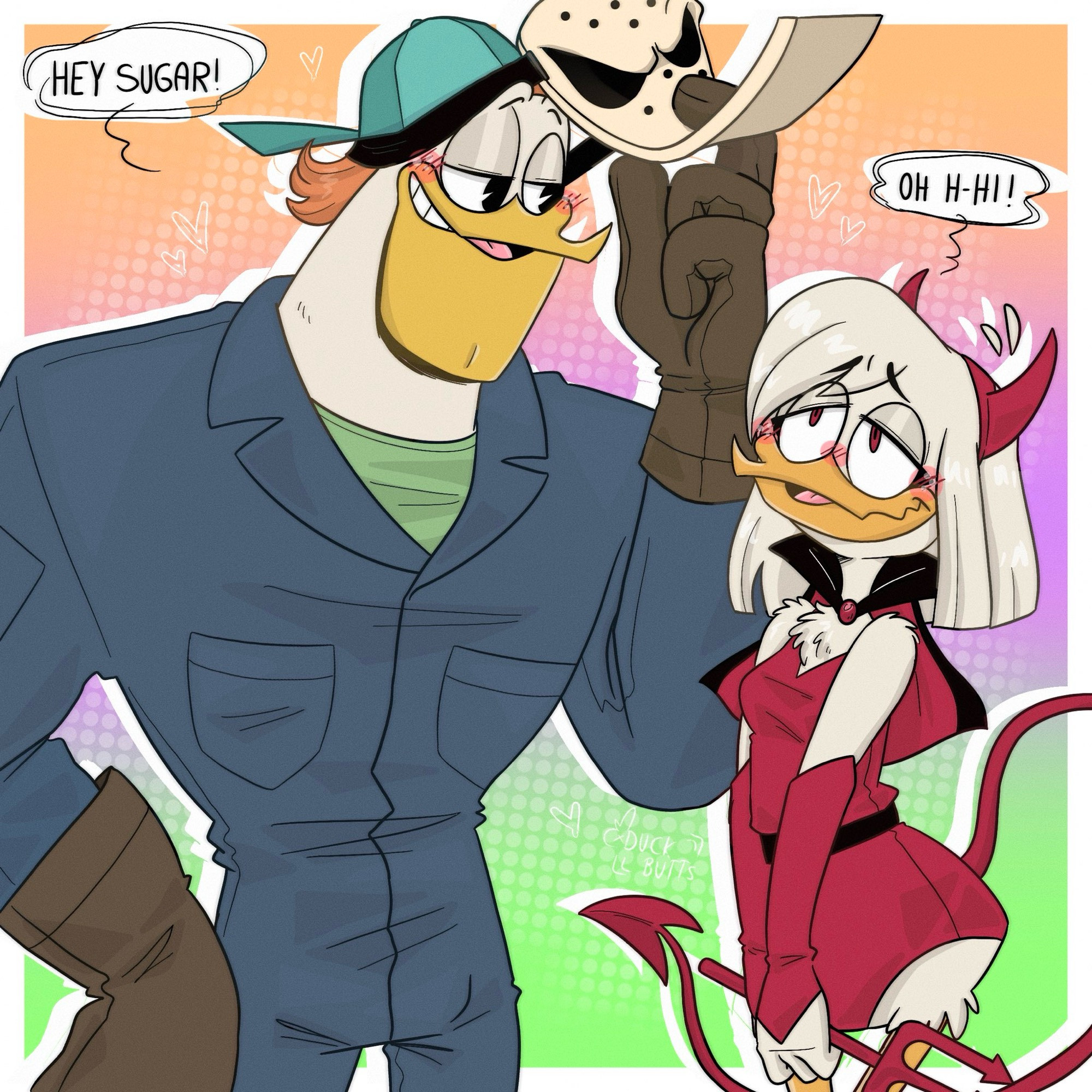 Delpad, Della Duck, Launchpad McQuack, DuckTales 2017. Commission from DuckButts69