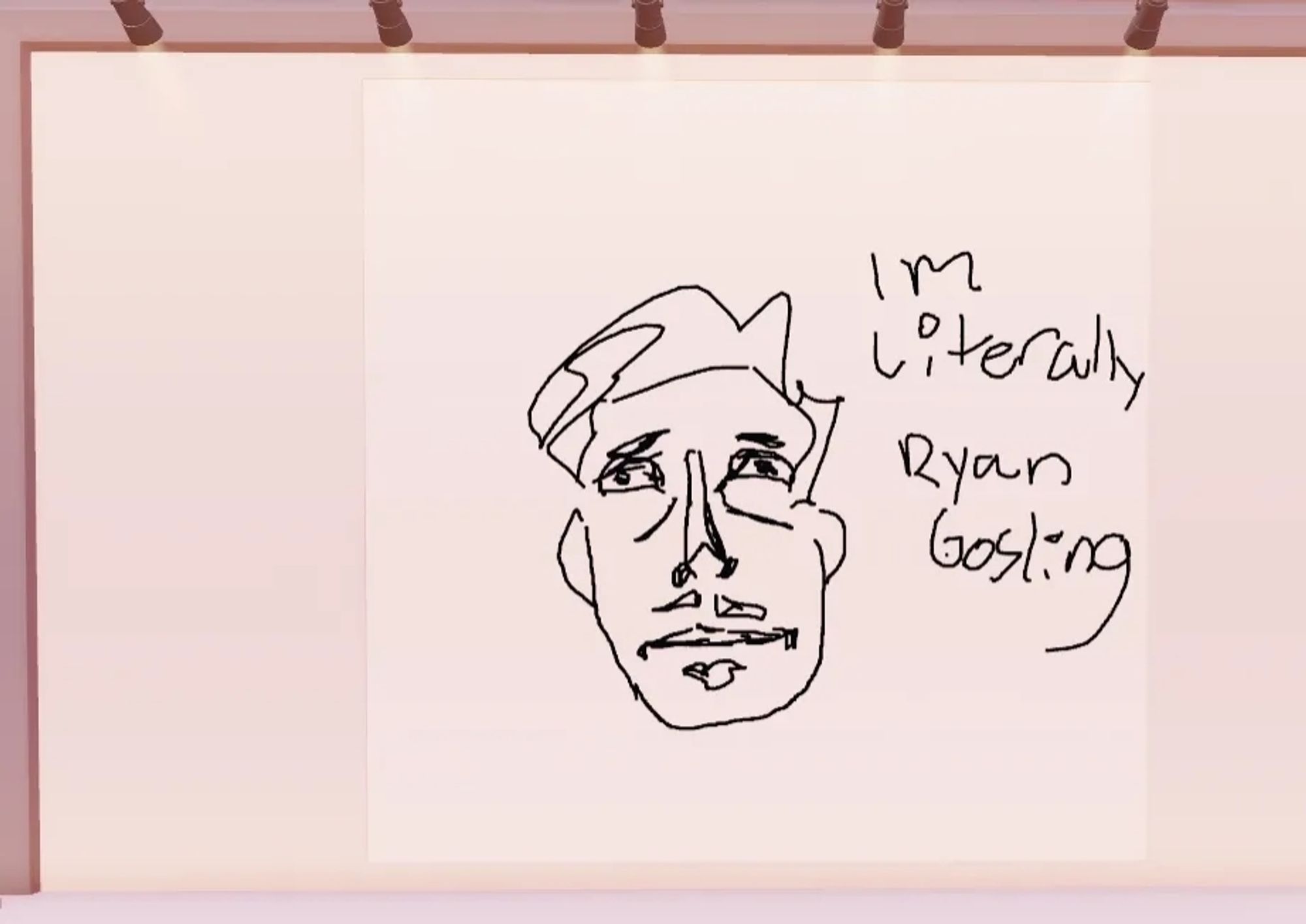 A poorly drawn image of Ryan gosling