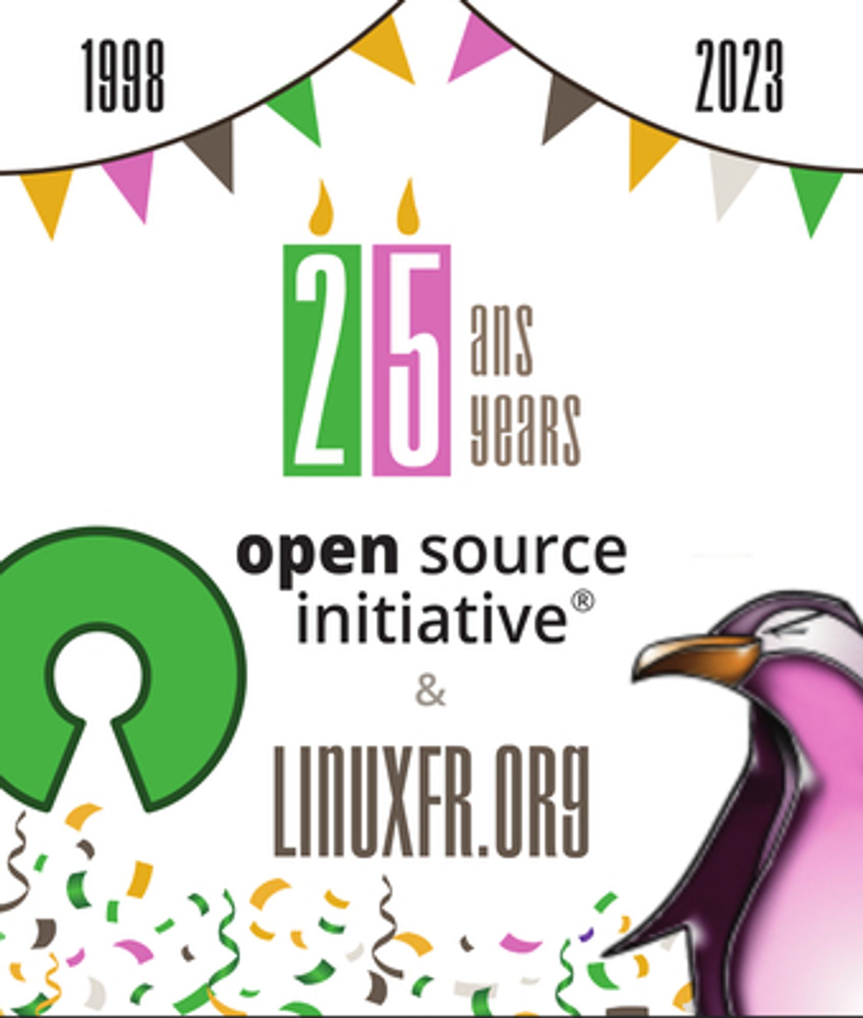 Bannière 25 ans LinuxFr et OSI