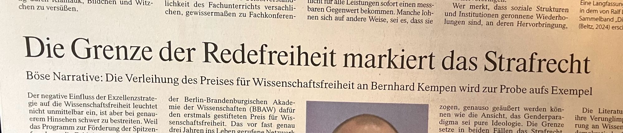 Heutiger Artikel von Thomas Thiel in der FAZ