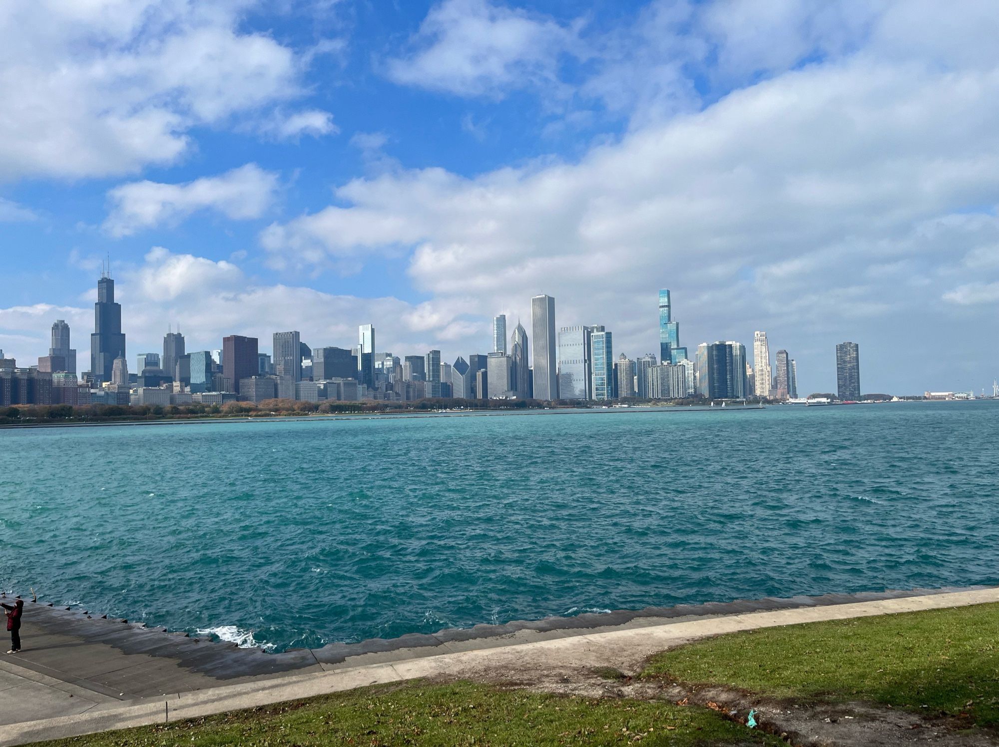 Chicago skyline from the Adler Planetarium