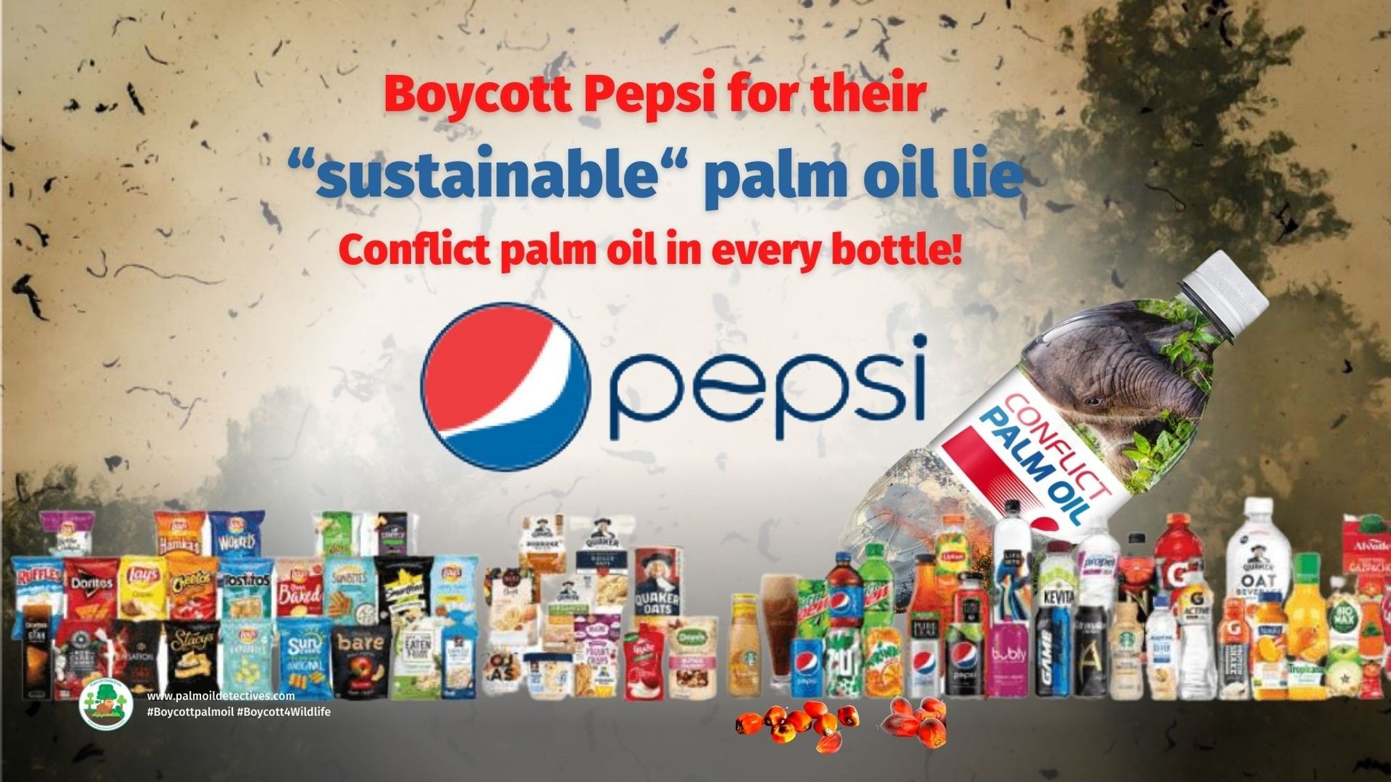 Did you know even so-called "sustainable" #palmoil is a greenwashing lie that causes still #deforestation? Learn how to #Boycottpalmoil #Boycott4Wildlife this #Halloween and instead buy #palmoilfree and #vegan sweet treats https://palmoildetectives.com/2023/10/18/halloweens-most-terrifying-tale-palm-oil-greenwashing-and-ecocide-in-your-treats/ via @palmoildetectives.bsky.social