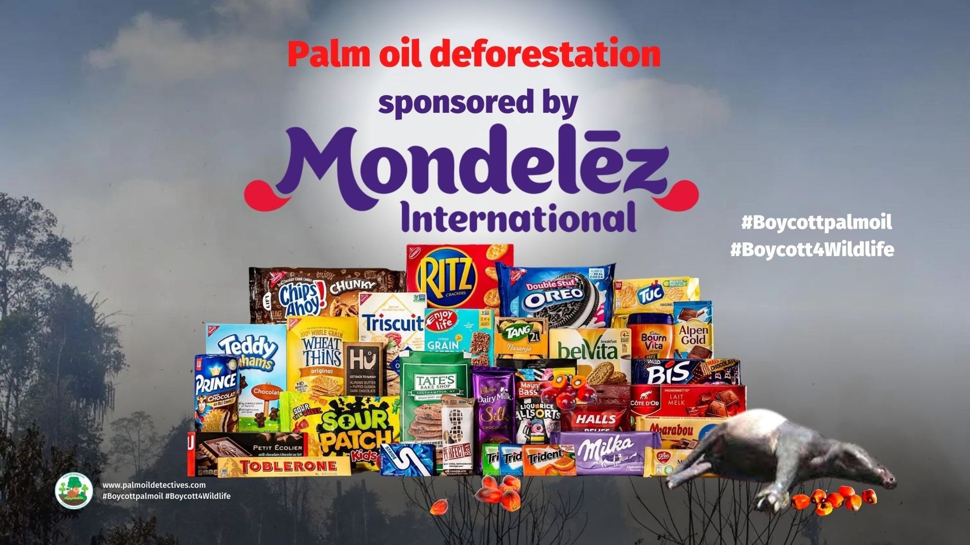 Did you know even so-called "sustainable" #palmoil is a greenwashing lie that causes still #deforestation? Learn how to #Boycottpalmoil #Boycott4Wildlife this #Halloween and instead buy #palmoilfree and #vegan sweet treats https://palmoildetectives.com/2023/10/18/halloweens-most-terrifying-tale-palm-oil-greenwashing-and-ecocide-in-your-treats/ via @palmoildetectives.bsky.social