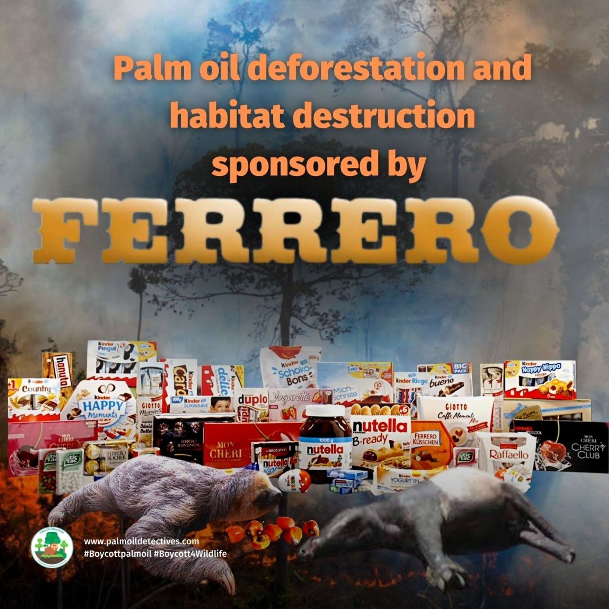 Did you know that #Nutella contains forest-destroying palm oil? Help rare animals and buy #palmoilfree #chocolate spread, #peanutbutter cooking oil. FYI 

#Mondelez

#Ferrero

#Nestle

 

#danone

 cause #ecocide #Boycottpalmoil #Boycott4Wildlife https://palmoildetectives.com/2021/02/11/palm-oil-free-cooking-oil-margarine-and-spreads/