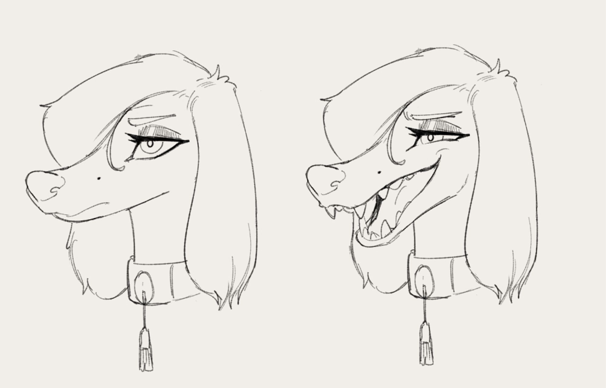 my oc sherry baring her sharp teeth