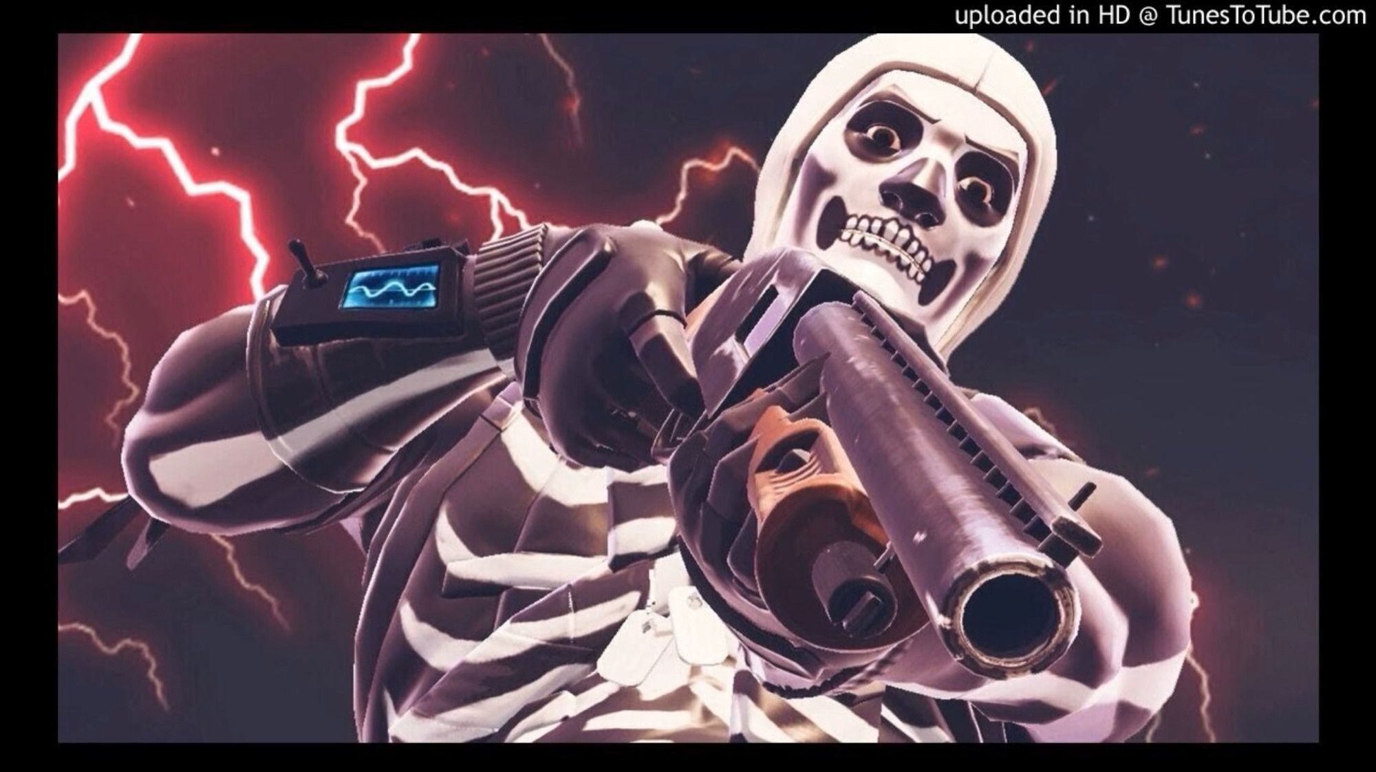 skeleton with a shotgun