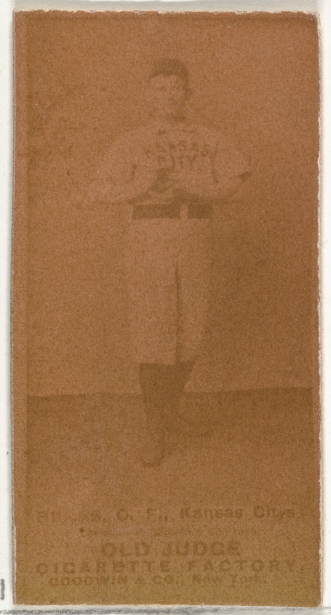 James M. "Jim" Burns, Center Field, Kansas City Cowboys, from the Old Judge series (N172) for Old Judge Cigarettes, Metropolitan Museum of Art, New York, NY