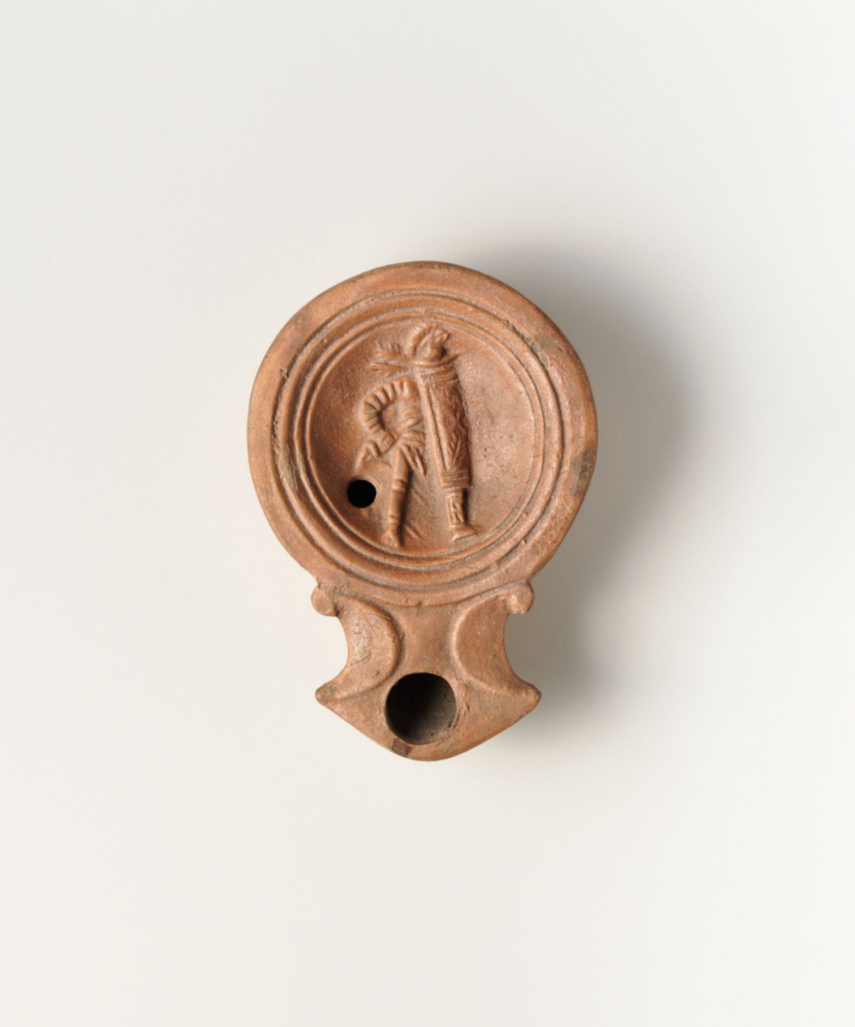 Terracotta oil lamp, Metropolitan Museum of Art, New York, NY