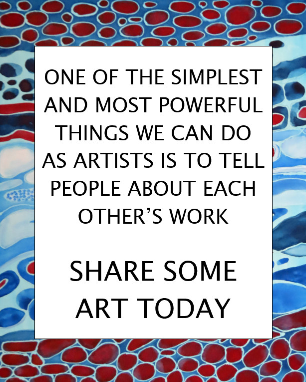 One of the simplest and most powerful things we can do as artists is to tell people about each other's work. Share some art today 