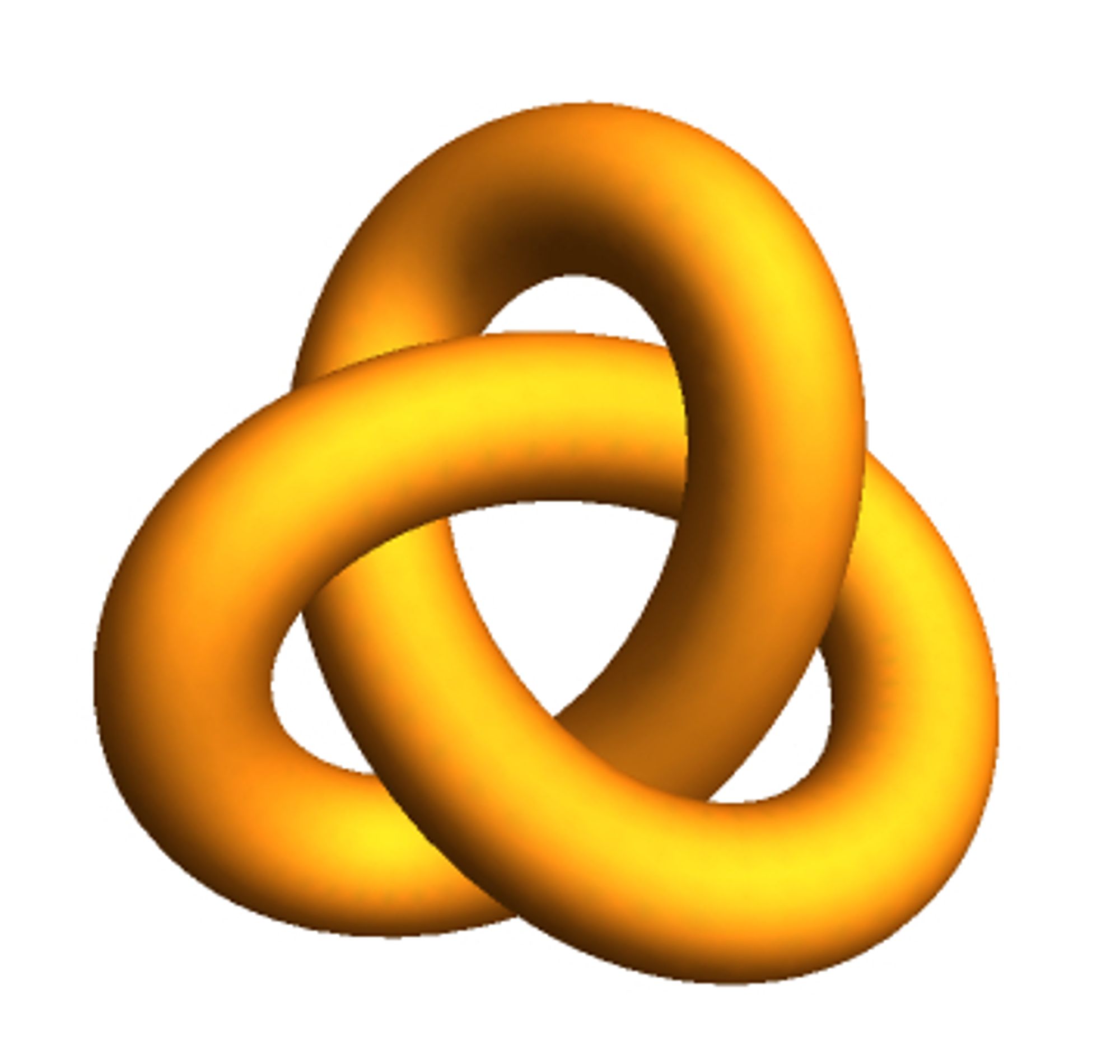 A pretzel-brown trefoil knot generated by the Wolfram-lang code in the post.