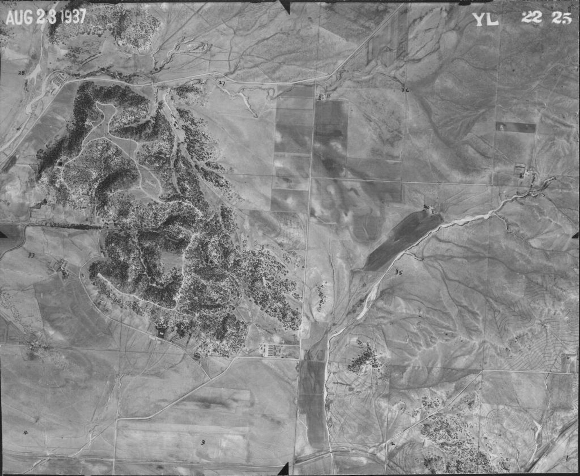 Aerial shot looking down on El Paso county, Colorado