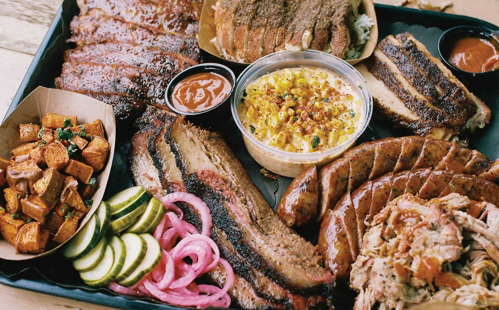 Delicious Kansas City BBQ Platter