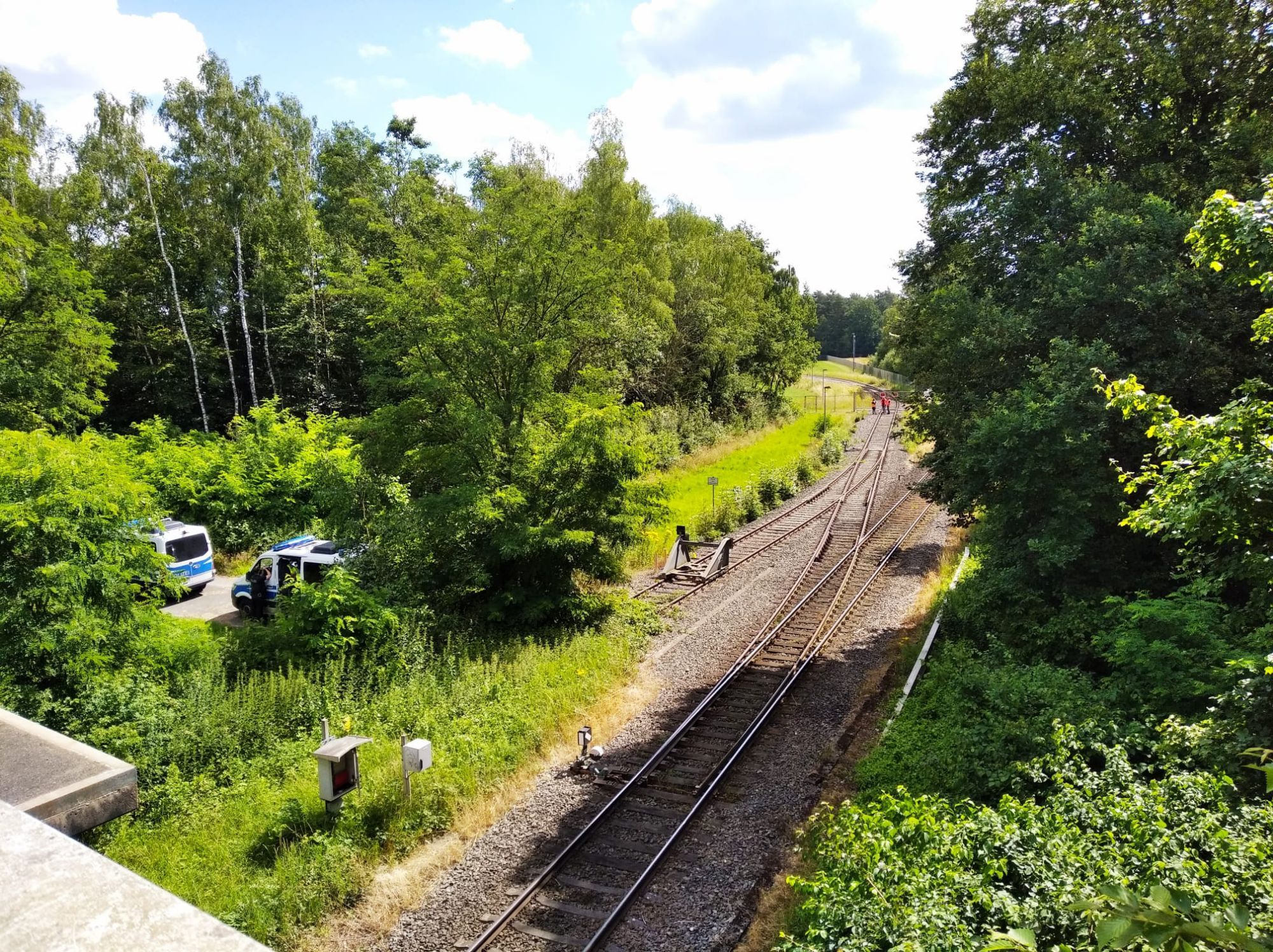 Gleisanlage vor der Urananreicherungsanlage Gronau