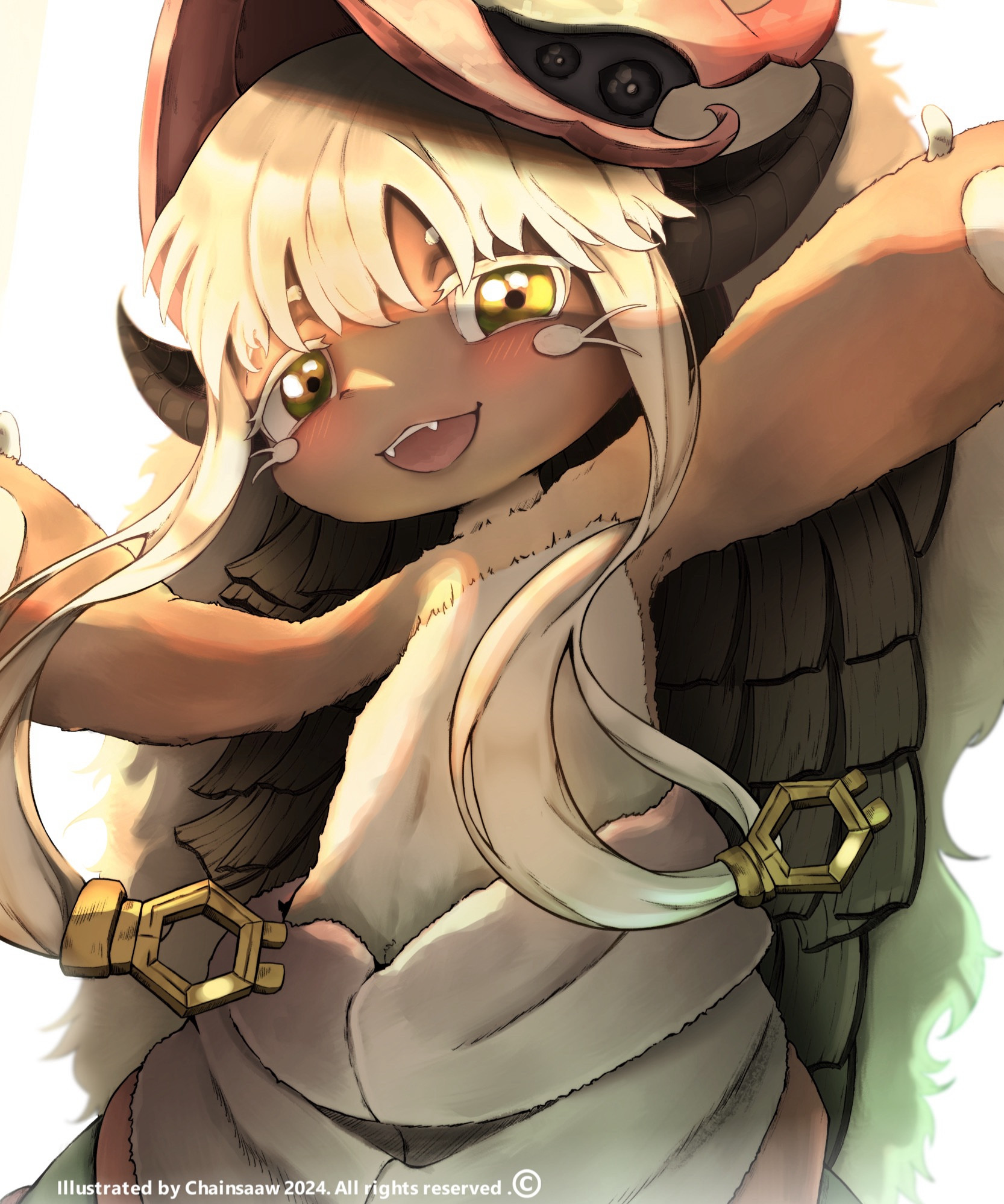 Anime fan art of Nanachi from made in abyss anime illustration illustrator drawing digital painting manga cover 