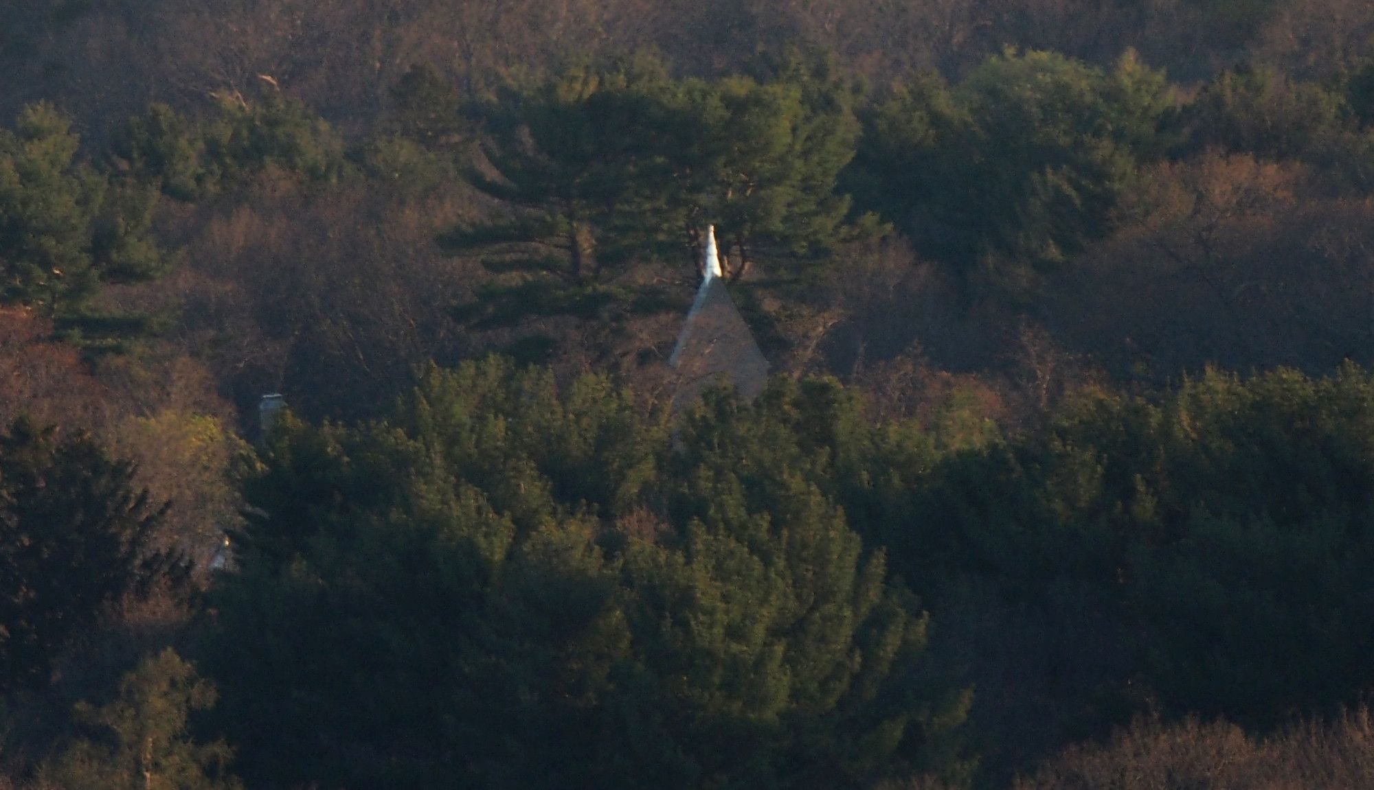 Saint Elizabeth Church, 350 Reedsdale Rd, Milton MA photographed from Buck Hill.