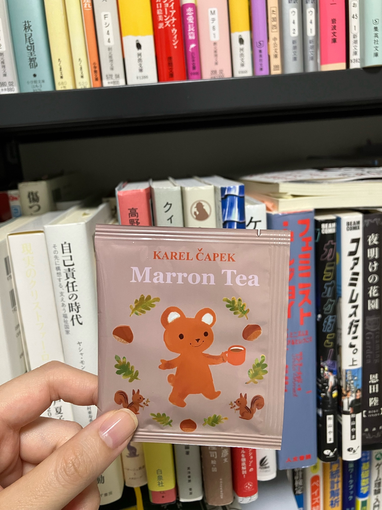 カレルチャペックのティーバッグを持っている