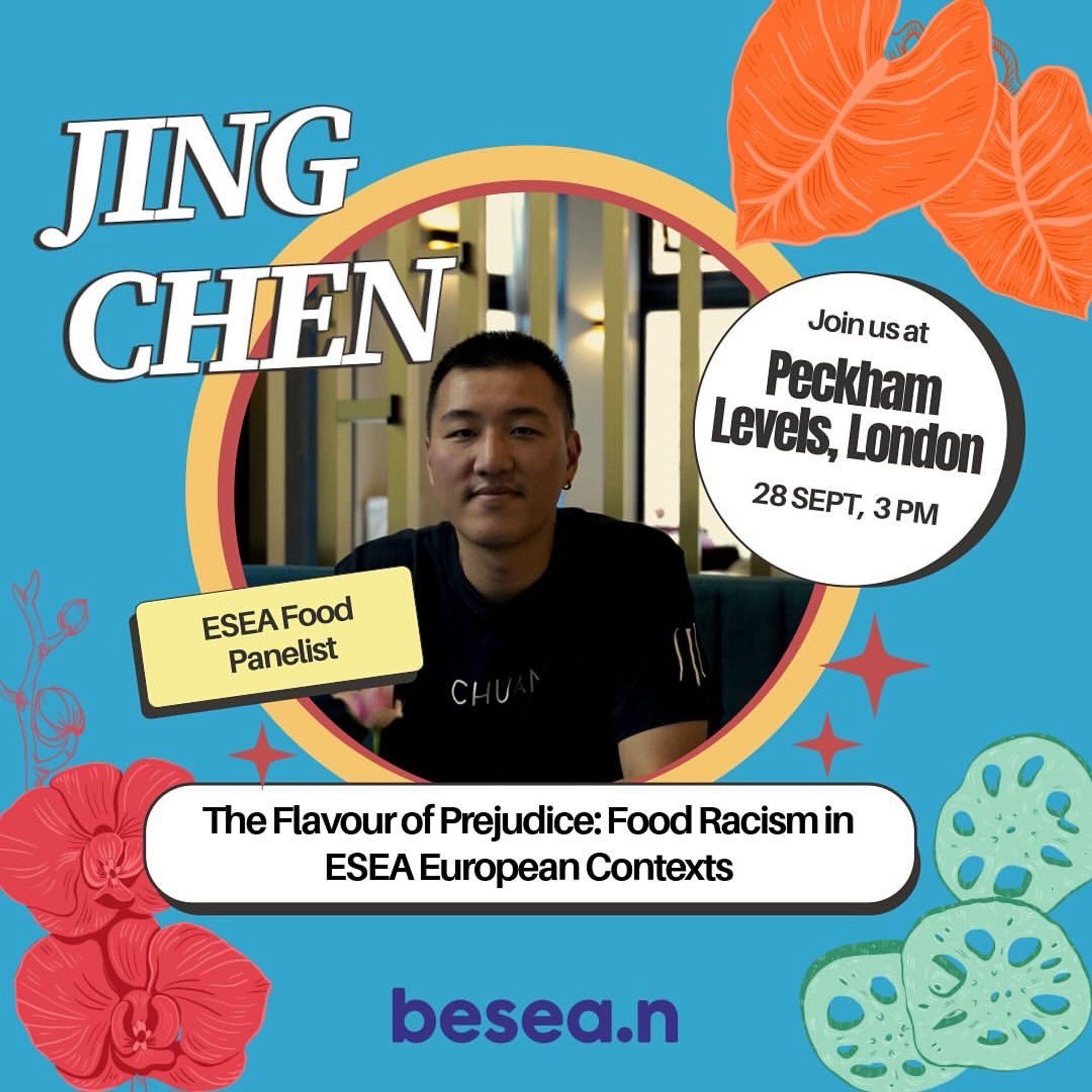 Promo image of chef and restaurateur Jing Chen for besea.n’s Changing Seasons event