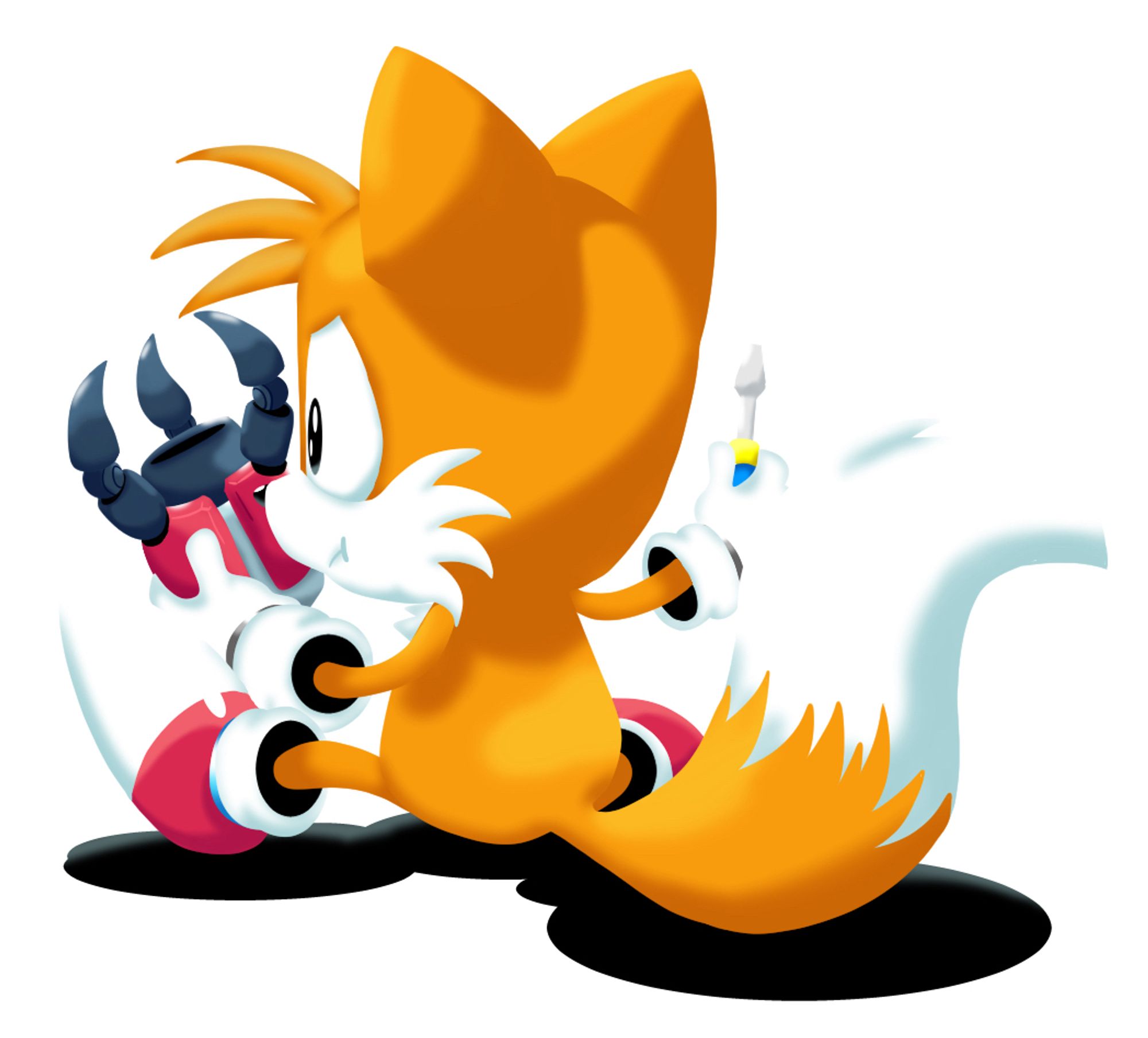 Tails (with one tail on purpose) in the style of classic Sonic