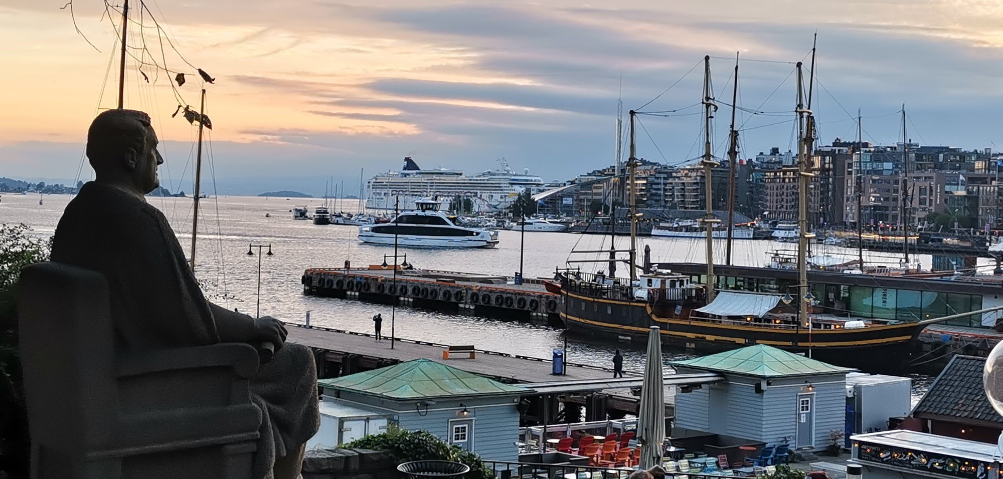 Blick über den alten Hafen Oslos.