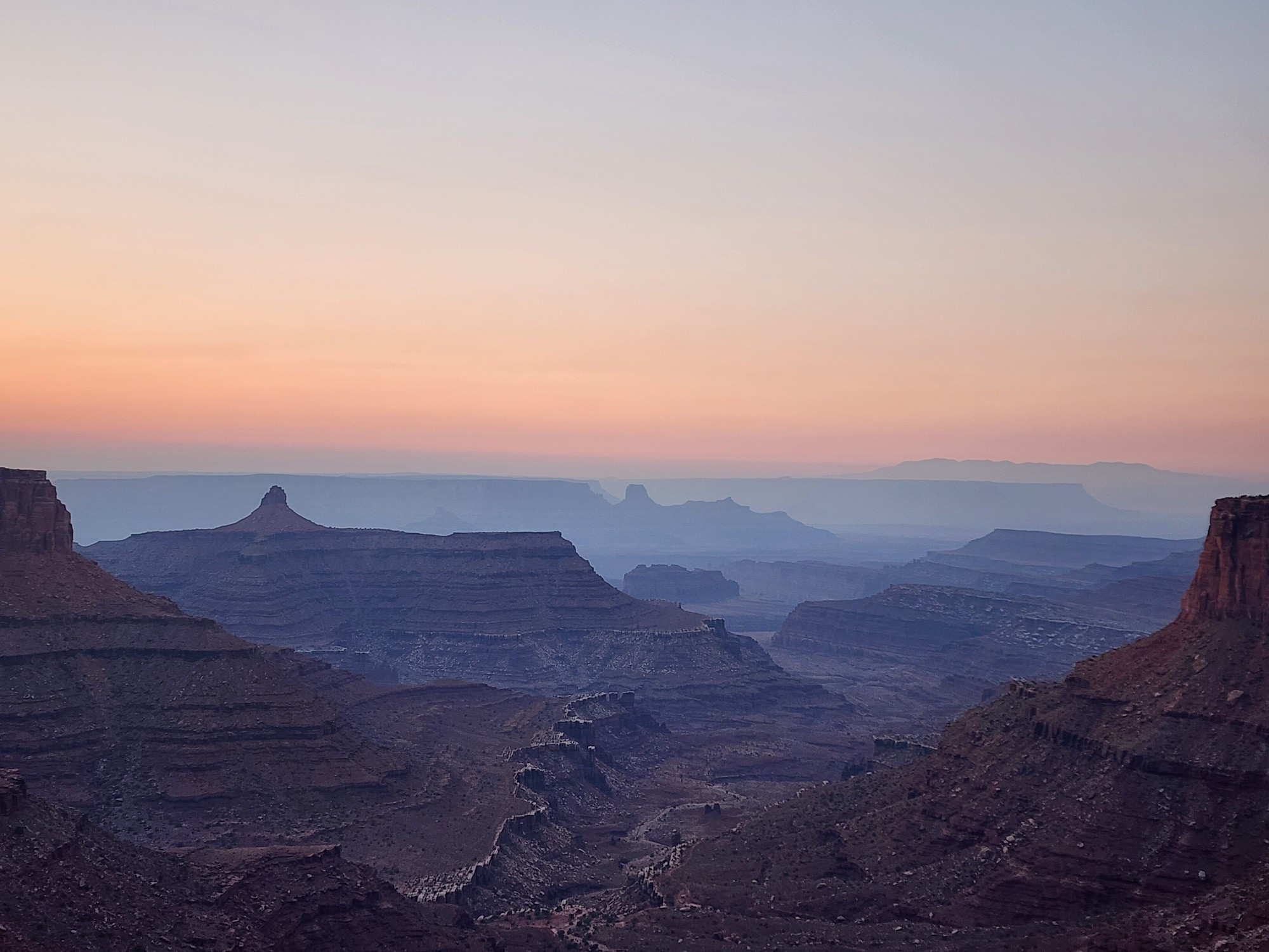 A evening view over Canyonlands