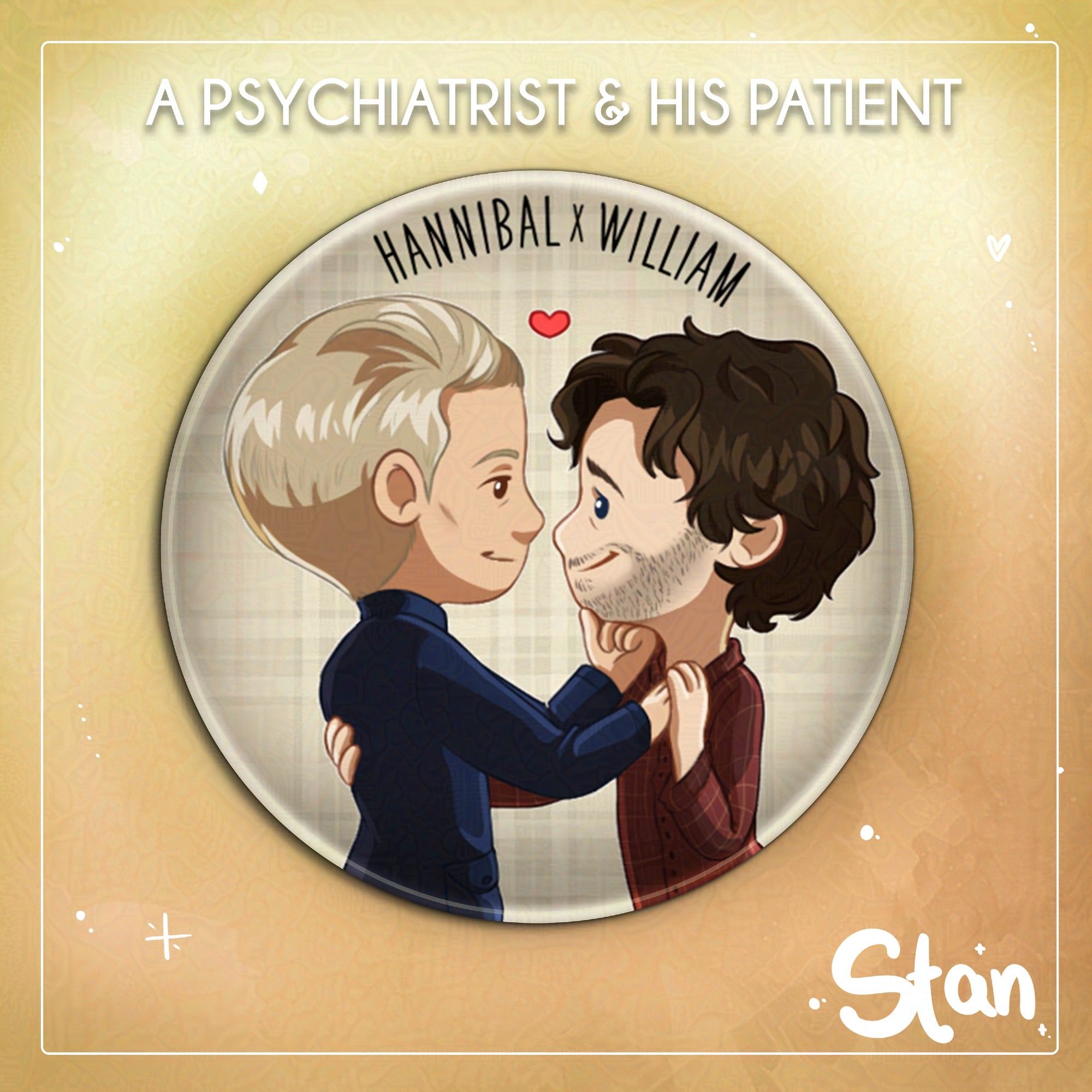 Drawing of Hannibal and Will from the serie Hannibal