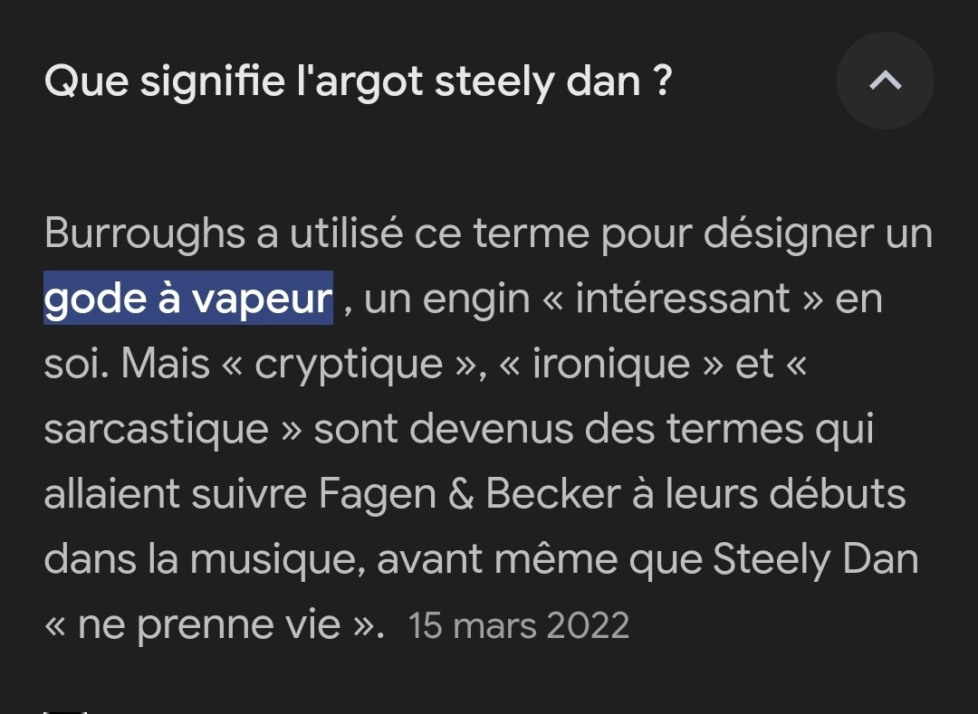 Origine du nom Steely Dan