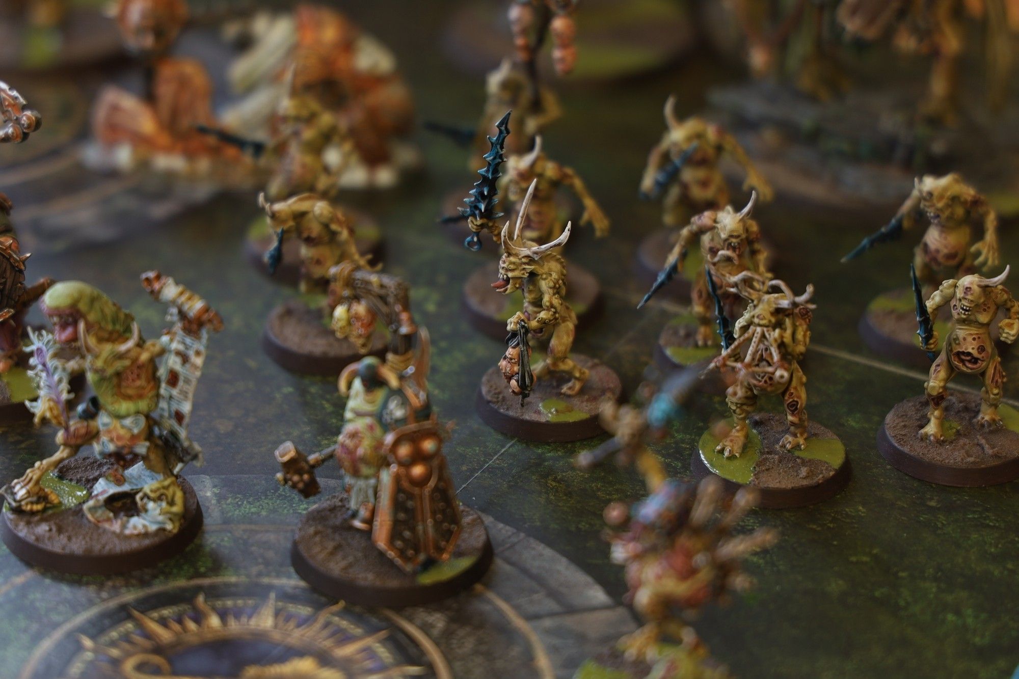 Selection of models from Games Workshop from the Maggotkin of Nurgle faction.