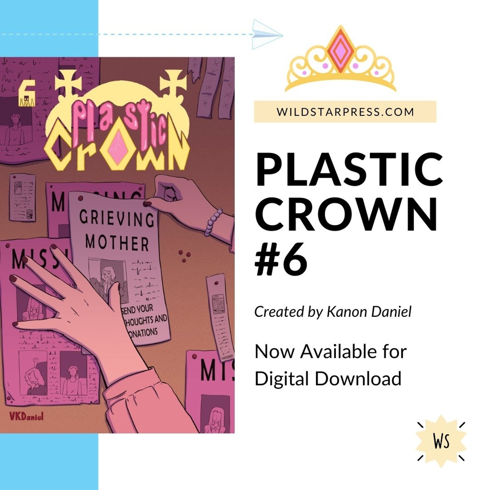 Promo of Plastic Crow, issue 6 being available for digital download