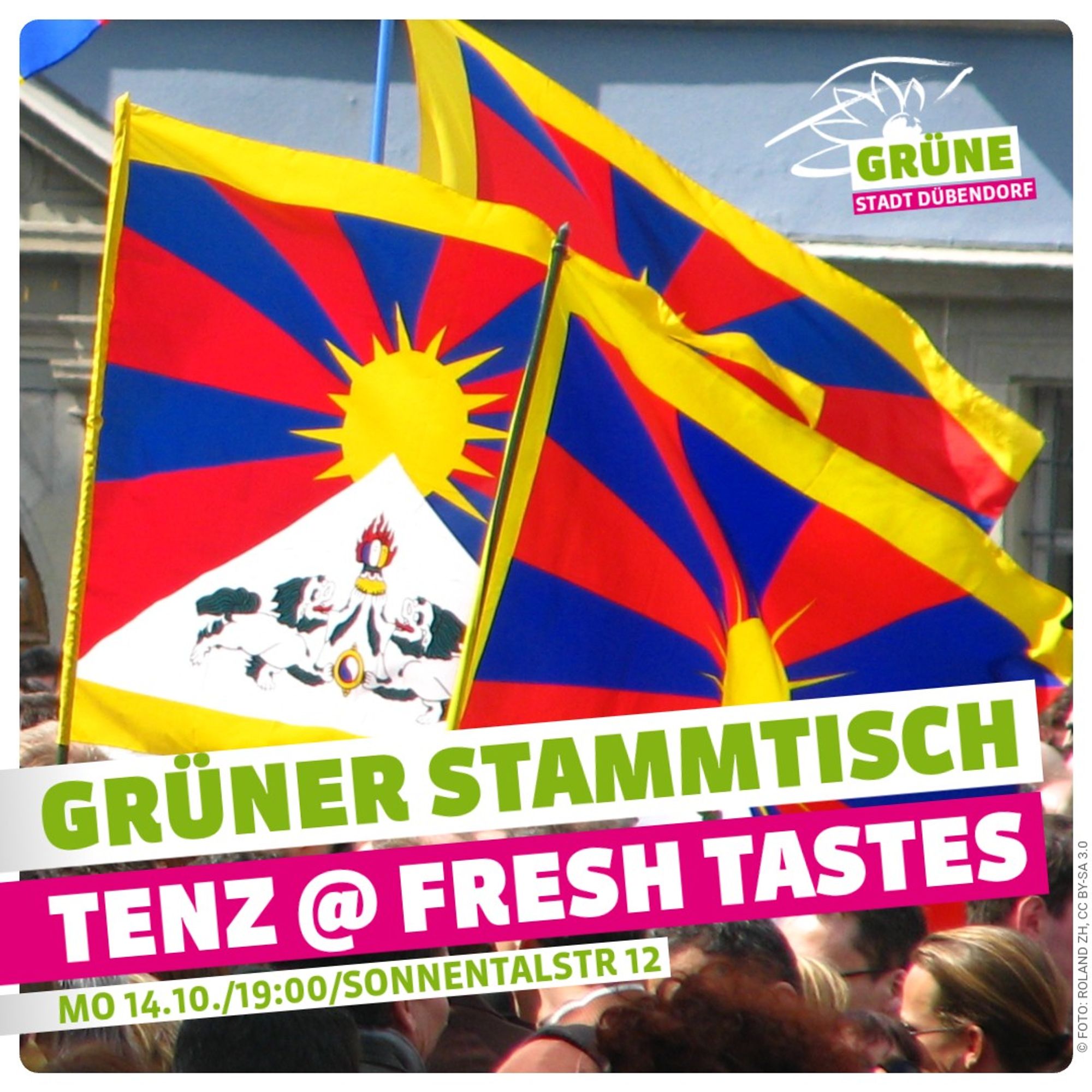 Grüner Stammtisch Tenz Momos / Fresh Tastes Mo, 14.10./19:00/Sonnentalstrasse 12