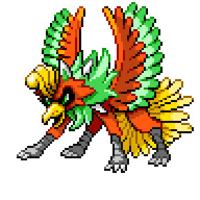 sprite fusion between ho-oh and lycanroc dusk