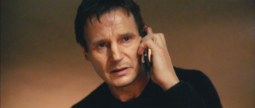Liam neeson in the phone in TAKEN