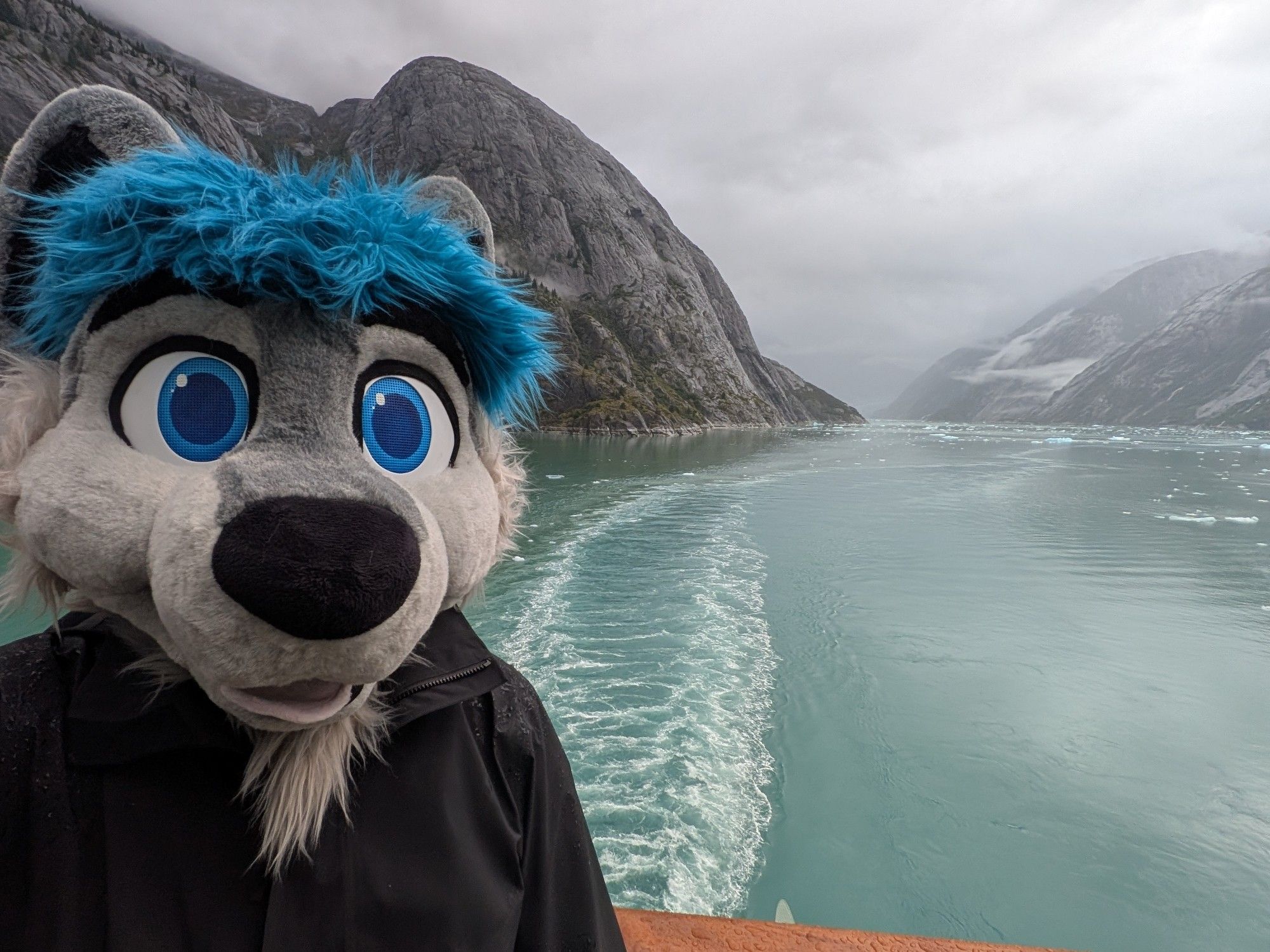 Big heccin goober with the Dawes glacier behind!