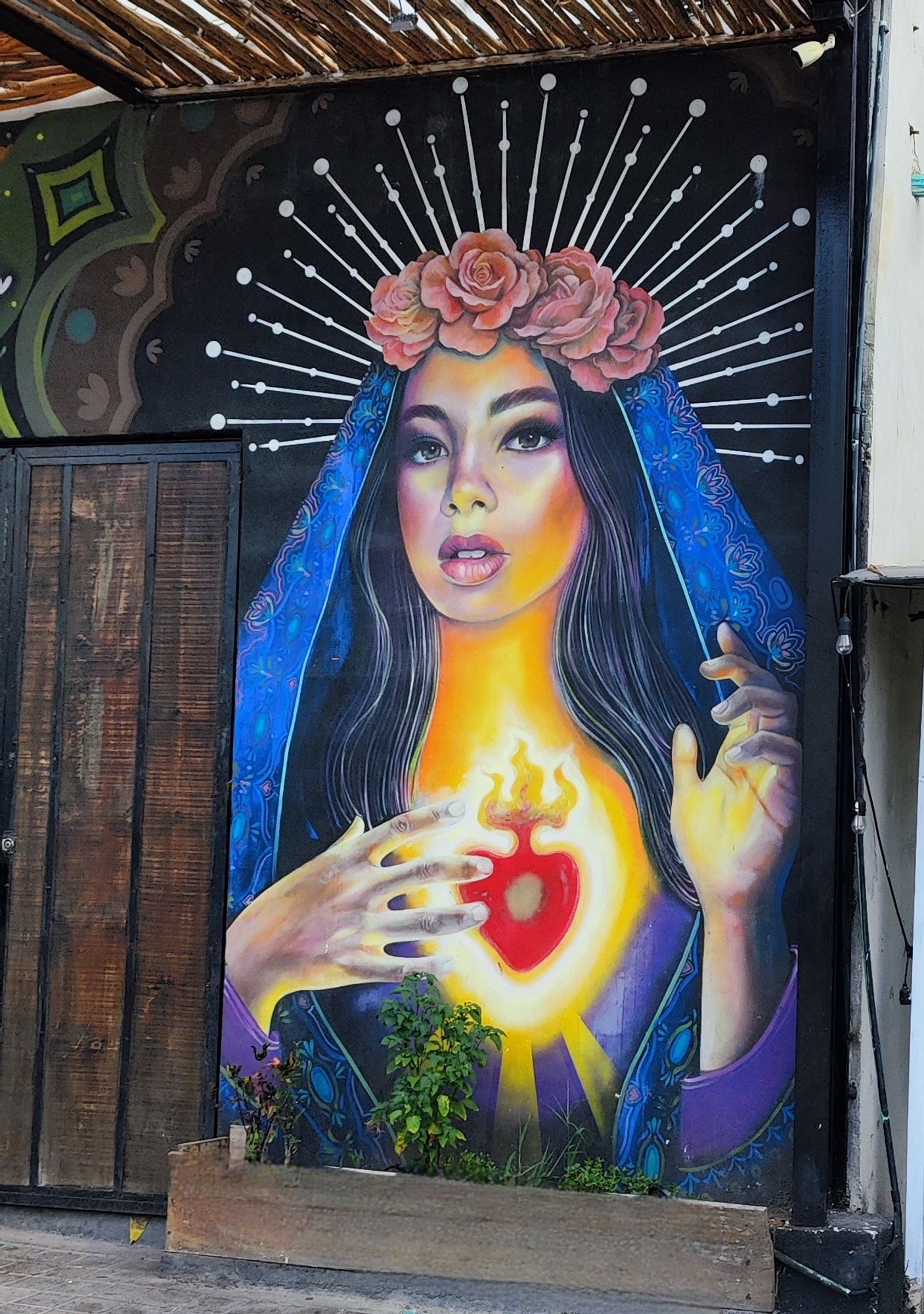 Virgen con sagrado corazón