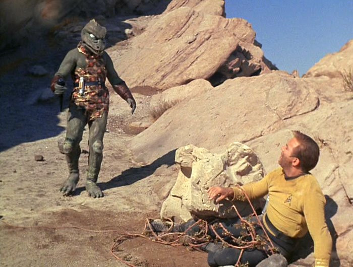 Kirk and the Gorn fight at Vasquez Rocks