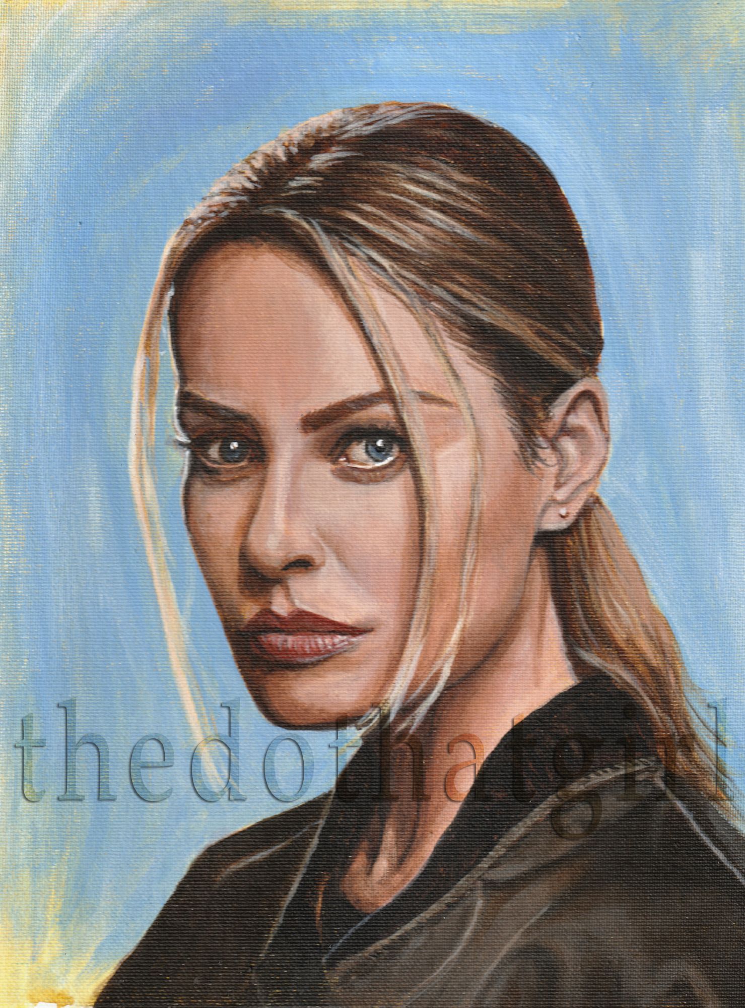 Lauren German as Chloe Decker - acrylic portrait