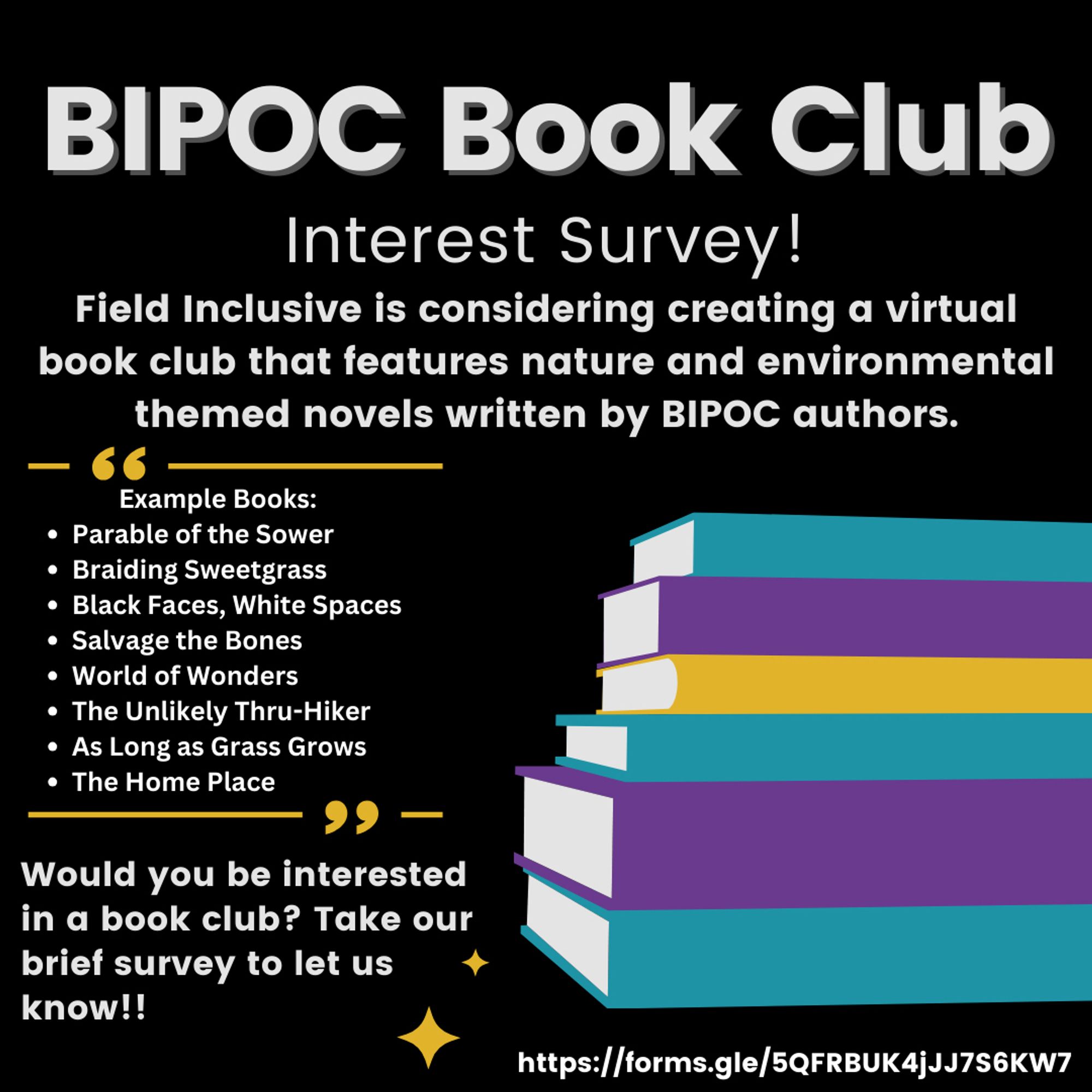 FI BIPOC Book Club interest survey flyer