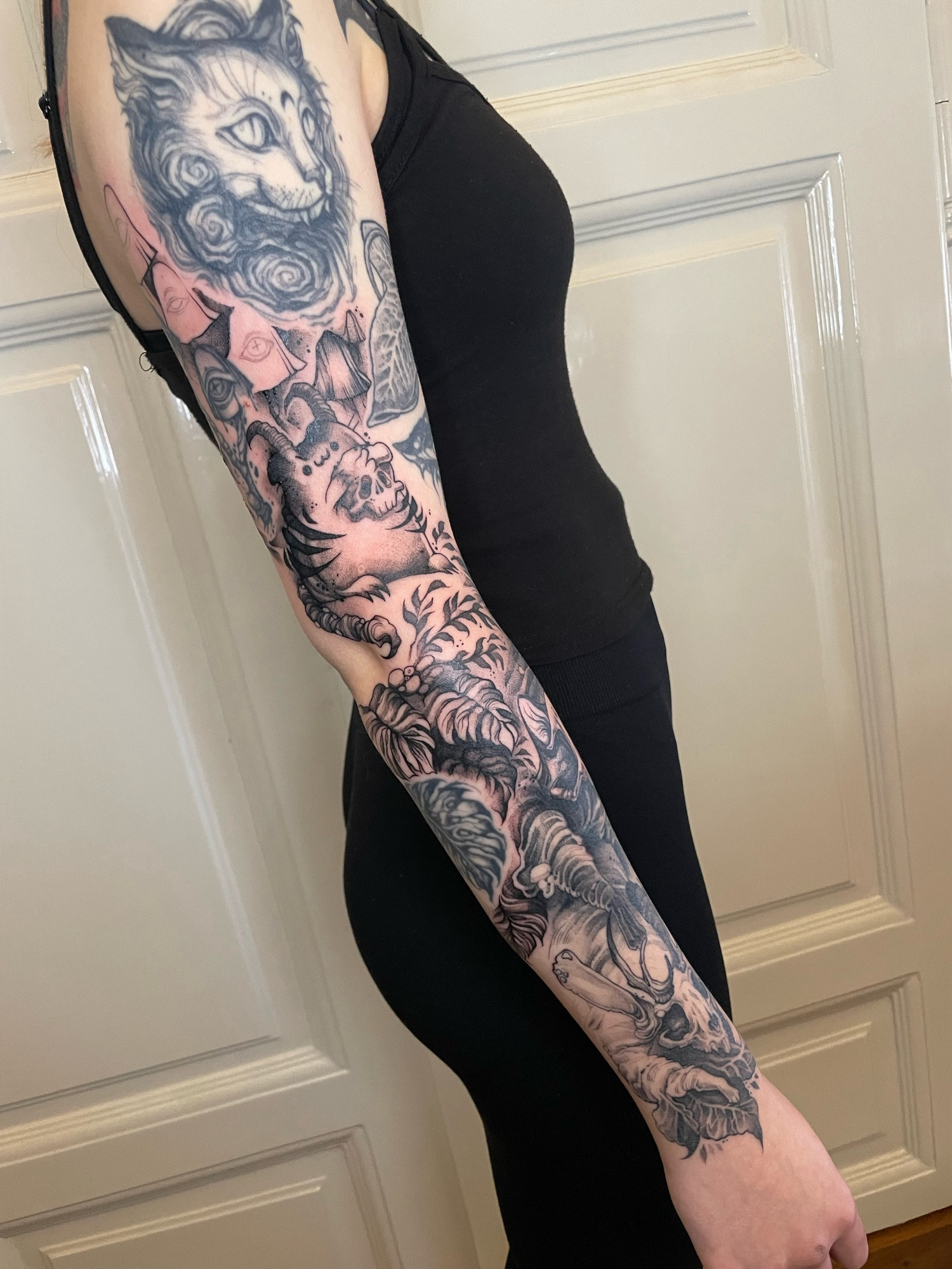 Blackwork sleeve work in progress