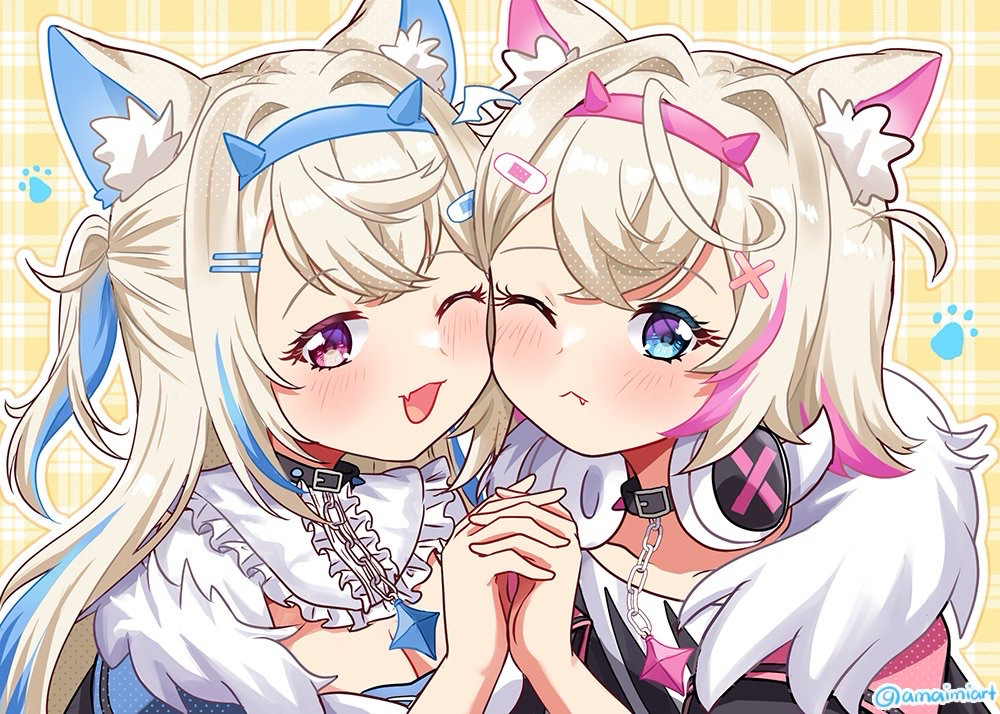 Fuwamoco Hololive twins cute ホロライブ fuwawa mococo 