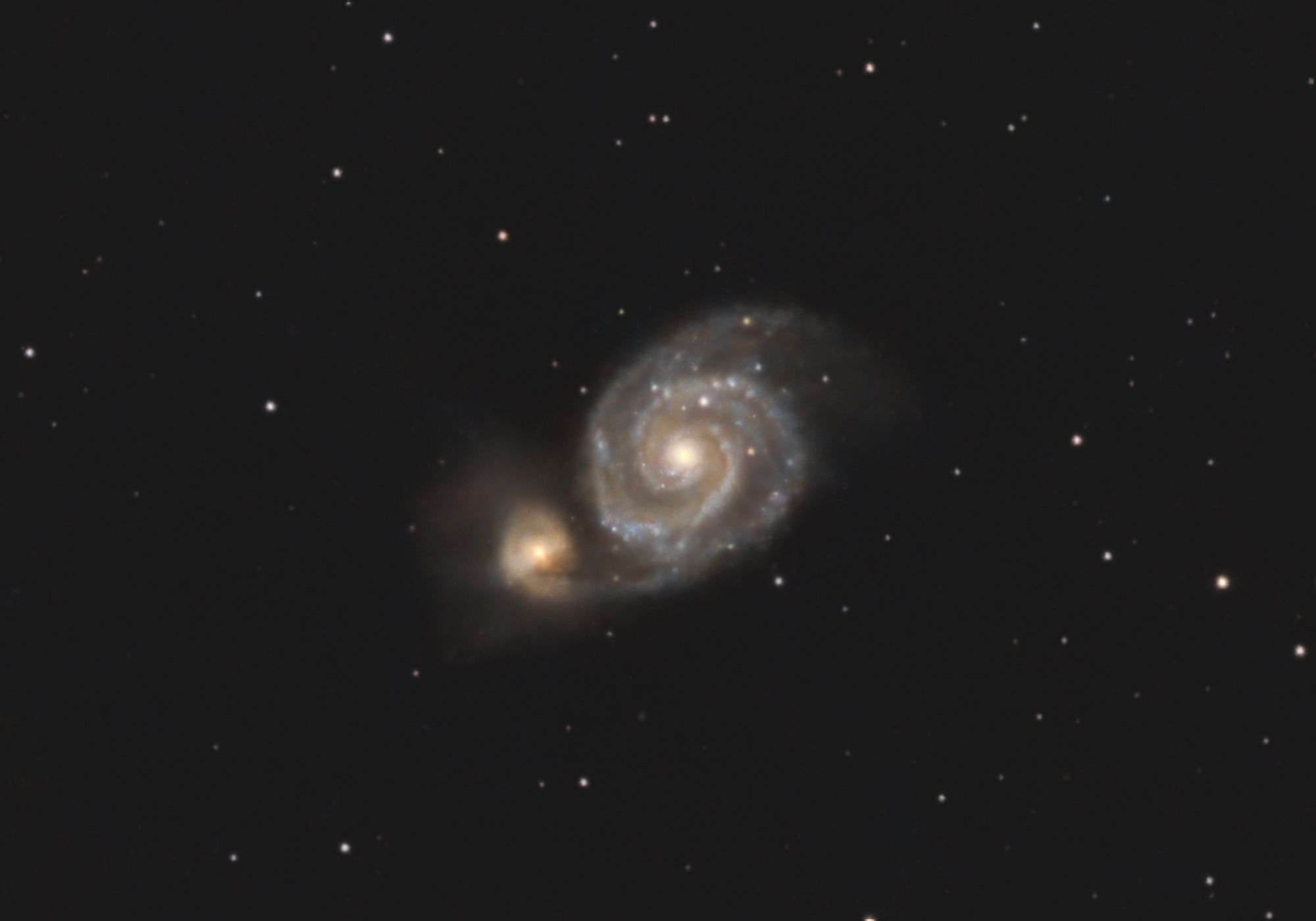 The spiral galaxy M51, the Whirlpool Galaxy