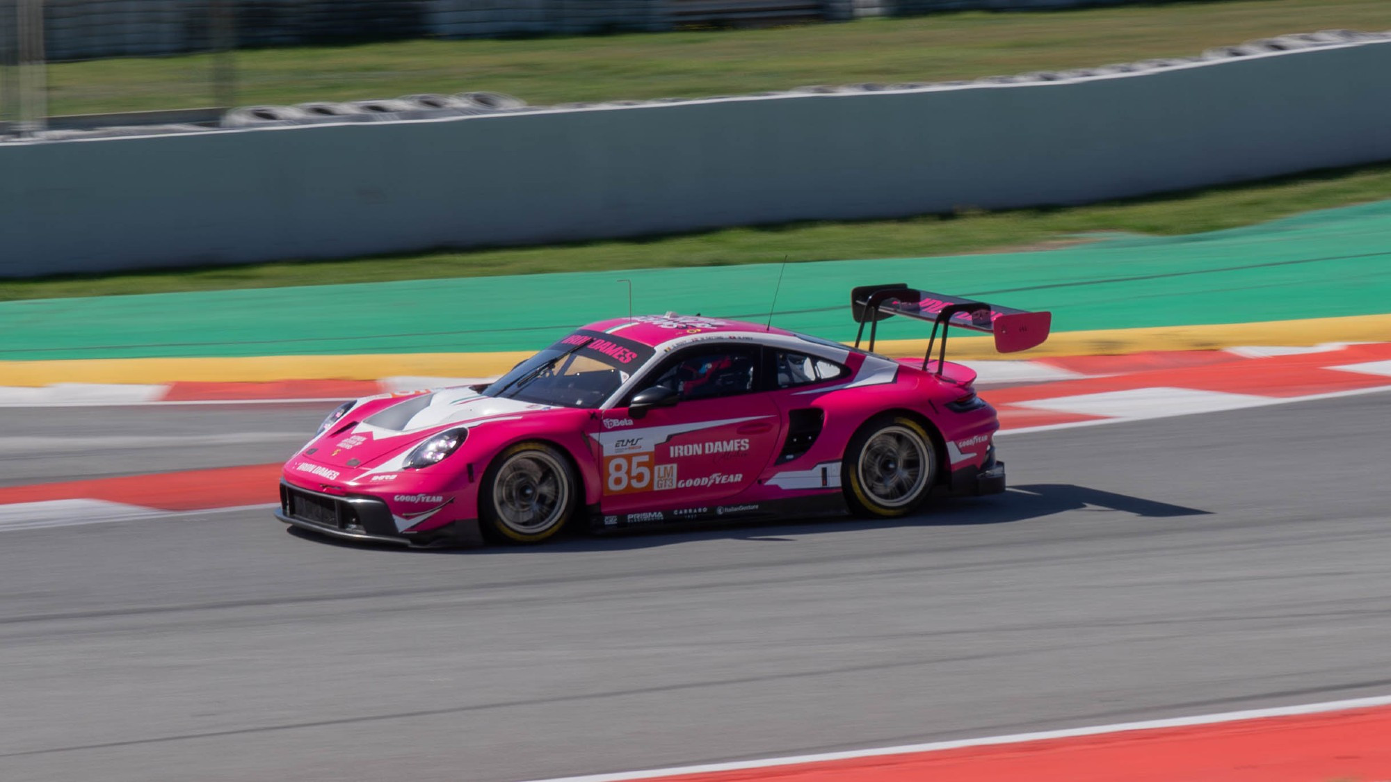 European Le Mans series Barcelona Round Iron Dames Porsche 911 GT3