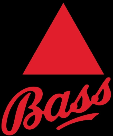 Trademark for Bass Brewery, Burton-upon-Trent, Staffordshire, United Kingdom. A red equilateral triangle above the cursive inscription, 'Bass'.