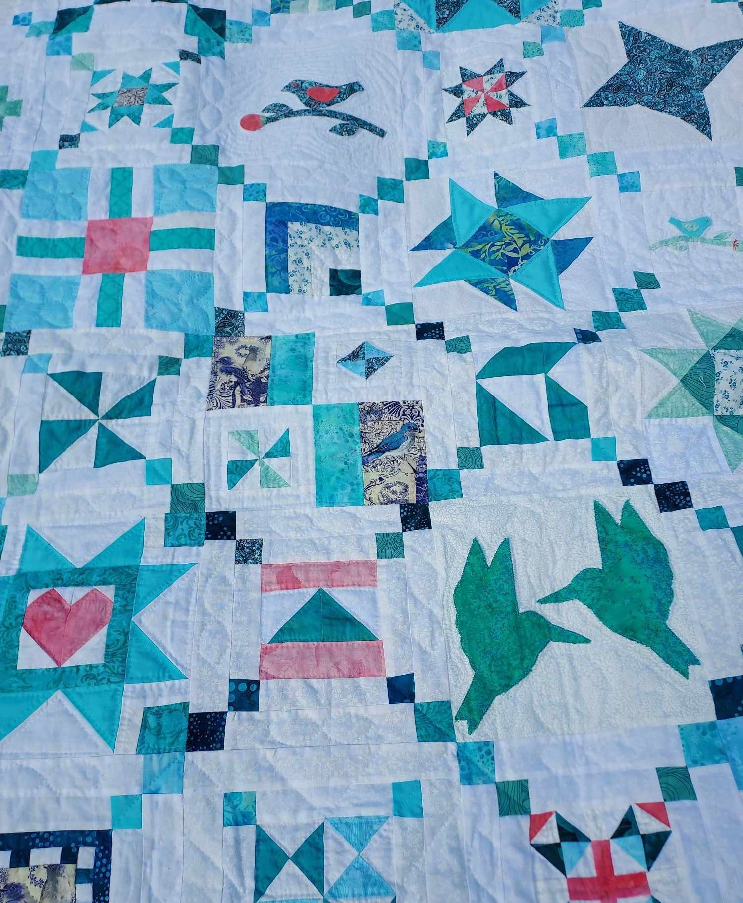 another close-up of the face of the quilt