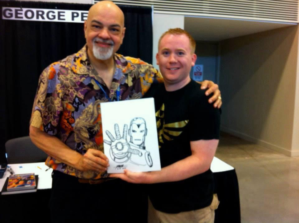 Legendary comics artist George Perez with published comics writer Marc Deschamps.