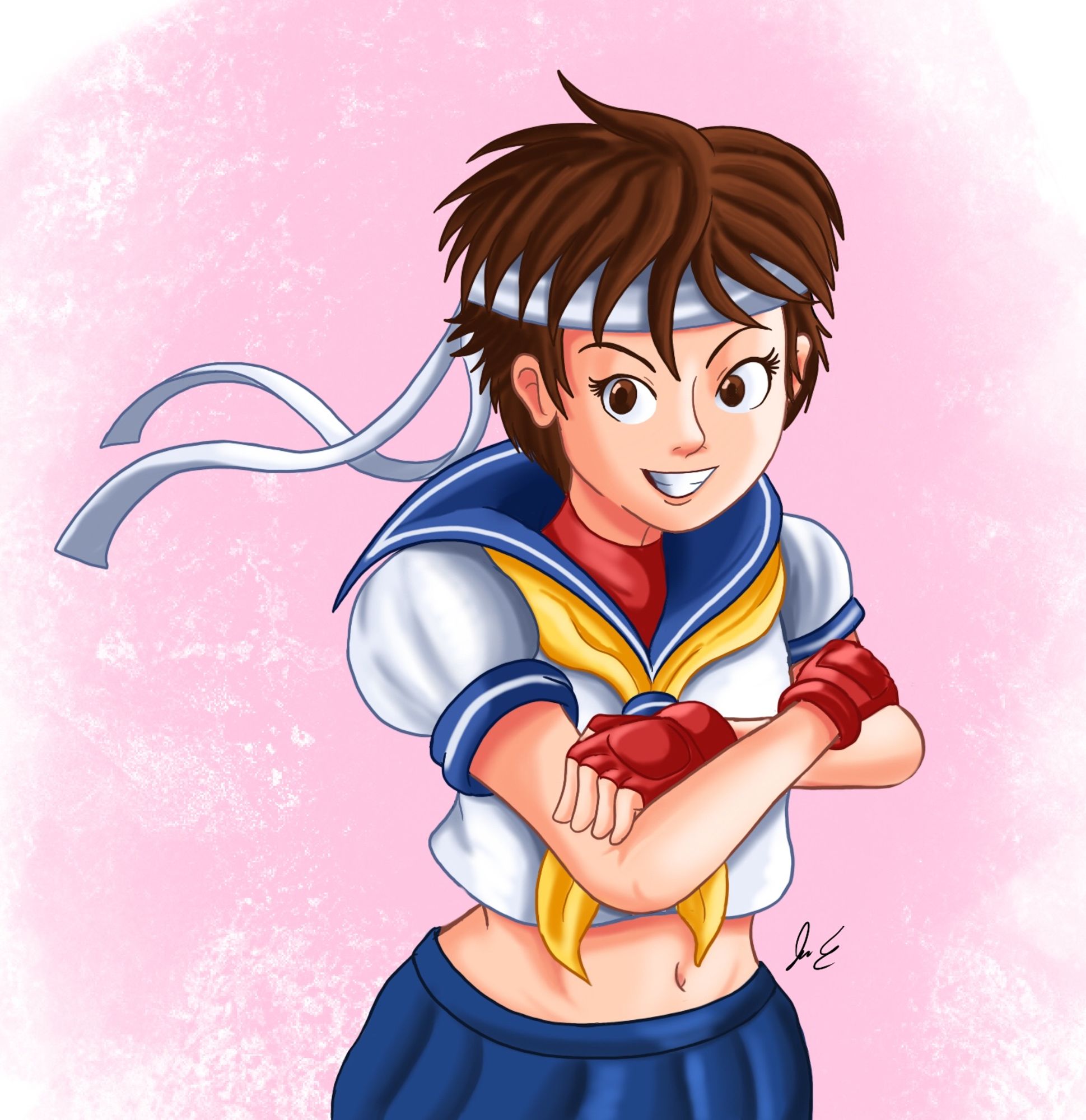 Fanart of Sakura from Street Fighter.