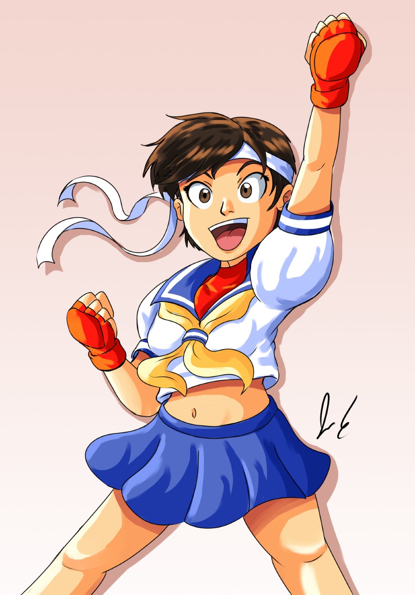 Fanart of Sakura from Street Fighter.