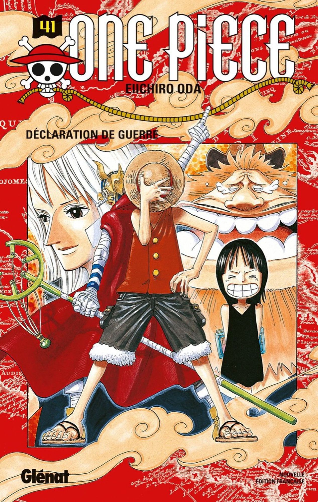 One piece tome 41.
En couverture, la rivalité luffy/Usopp et le flashback de Nico Robin.